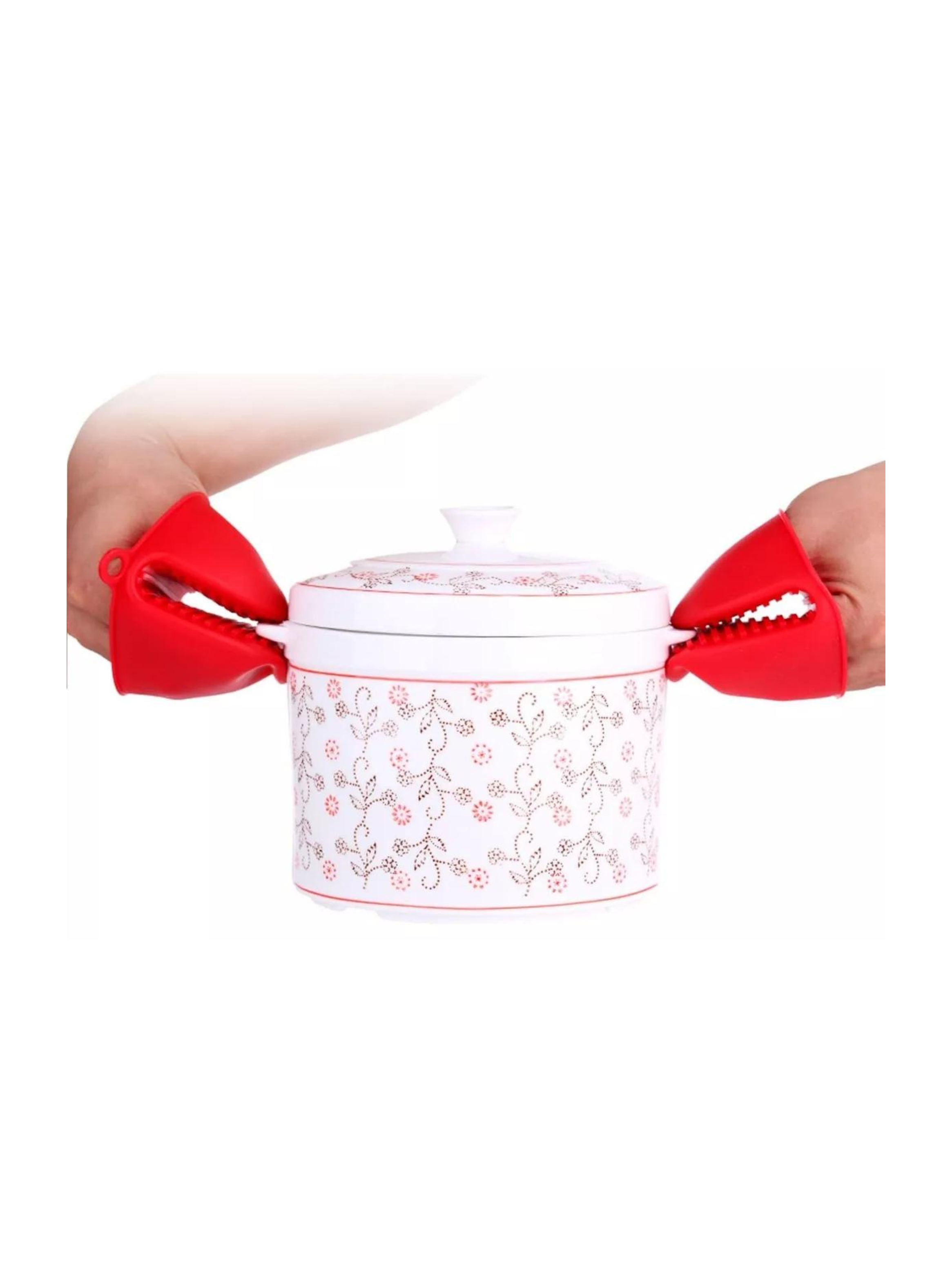 Guantes Para Horno Toma Olla Protector De Silicona Cocina Pack de 2-1