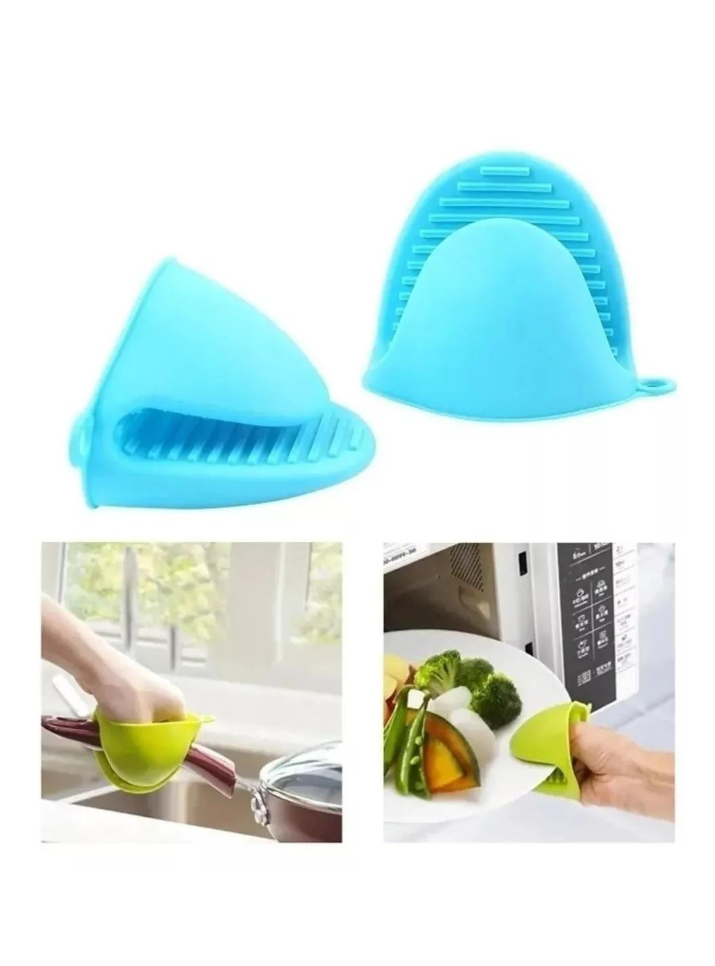 Guantes Para Horno Toma Olla Protector De Silicona Cocina Pack de 2-3