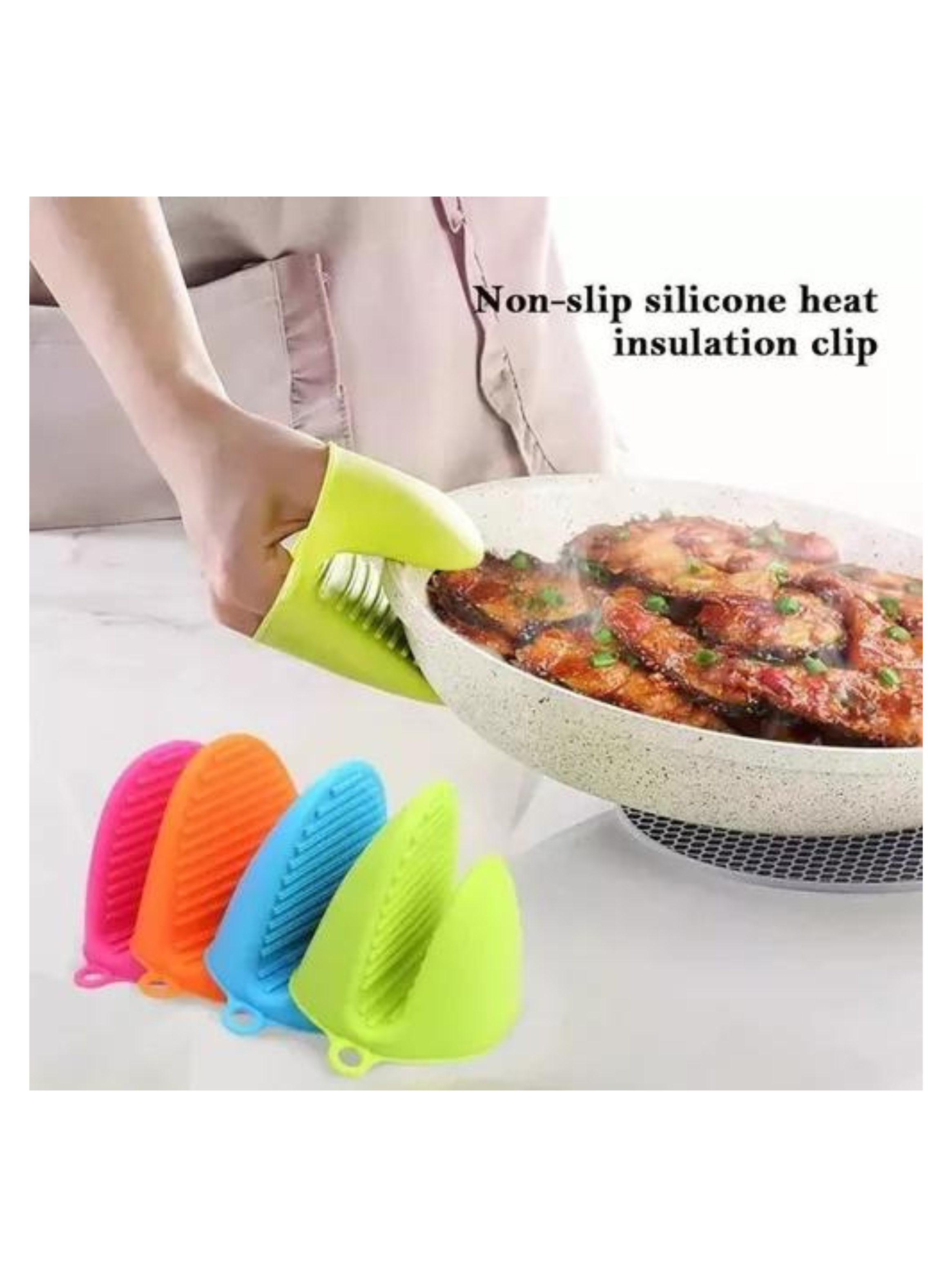Guantes Para Horno Toma Olla Protector De Silicona Cocina Pack de 2-4