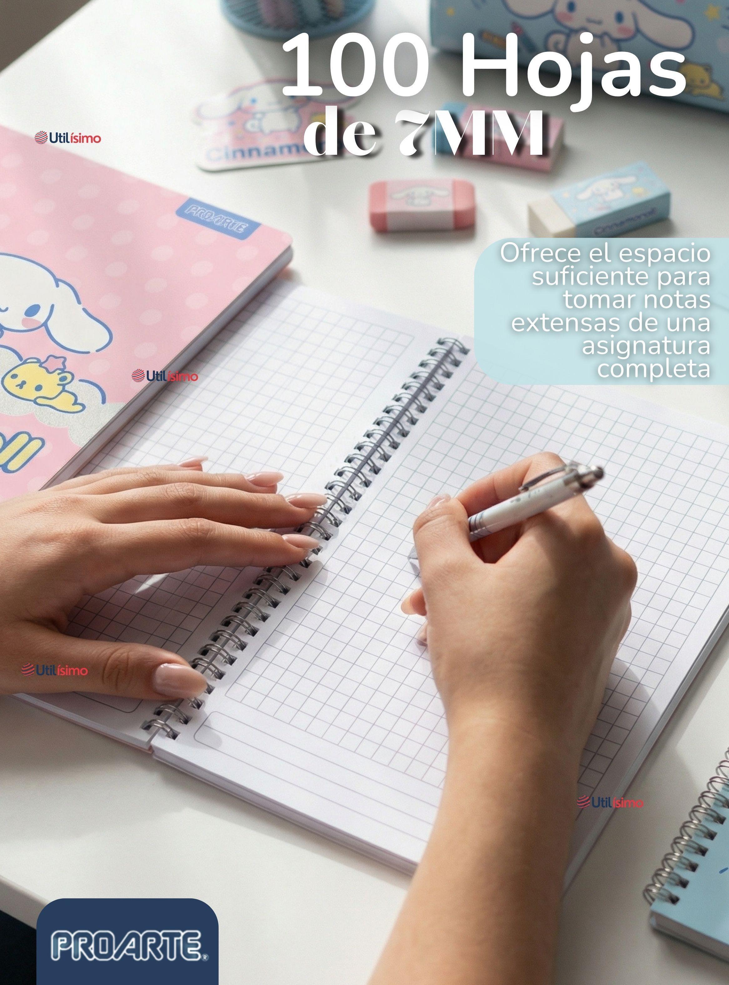 Pack 10 Cuadernos Universitarios Cinnamoroll 100 Hojas Proarte 7mm Diseños Surtidos-6