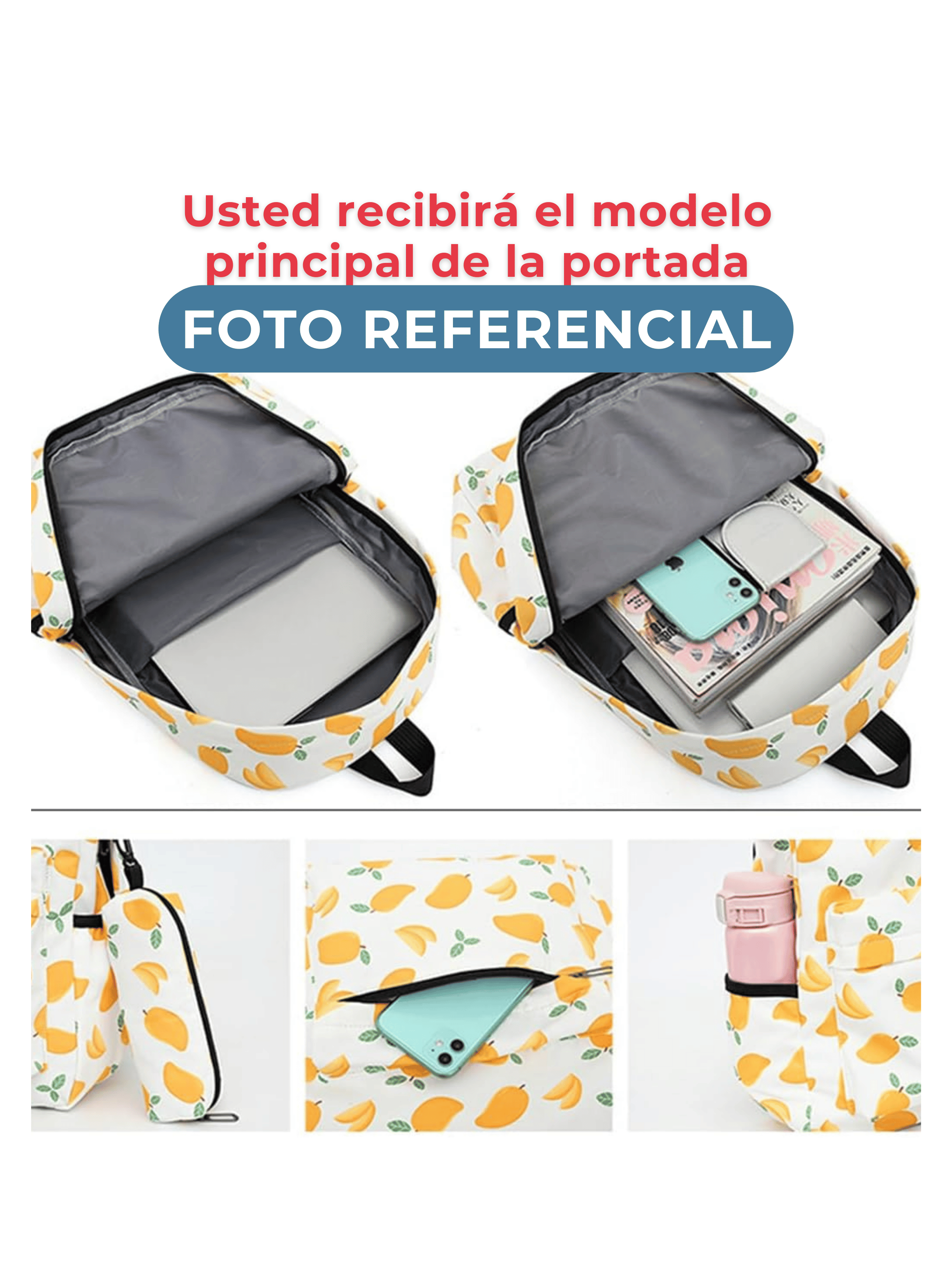 Pack Mochila Lonchera Estuche 43cm Juvenil y Escolar Unicorns-3