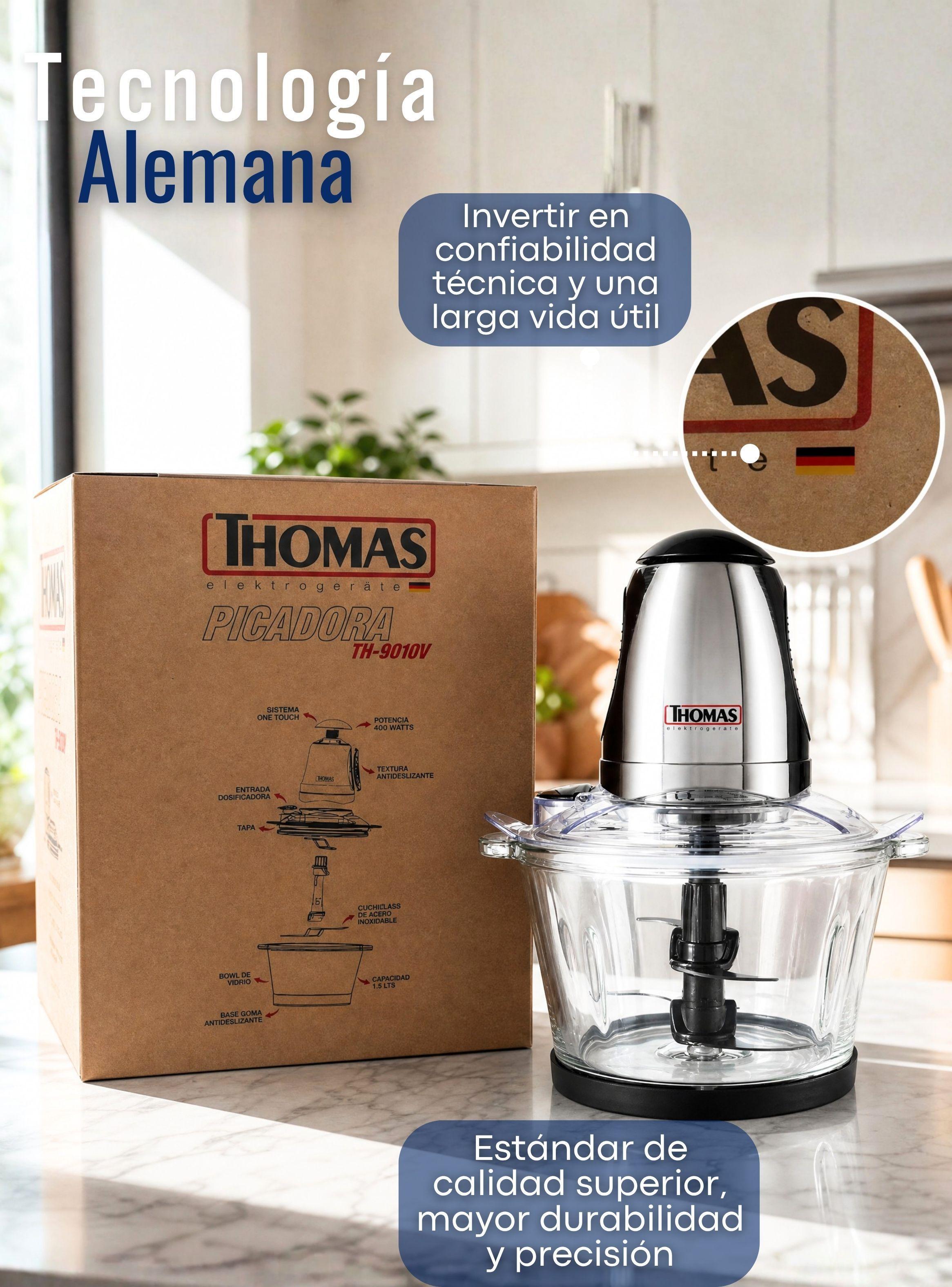 Picadora Eléctrico Thomas 1.5lt de Alta Potencia Tecnologia Alemana Plateado-6