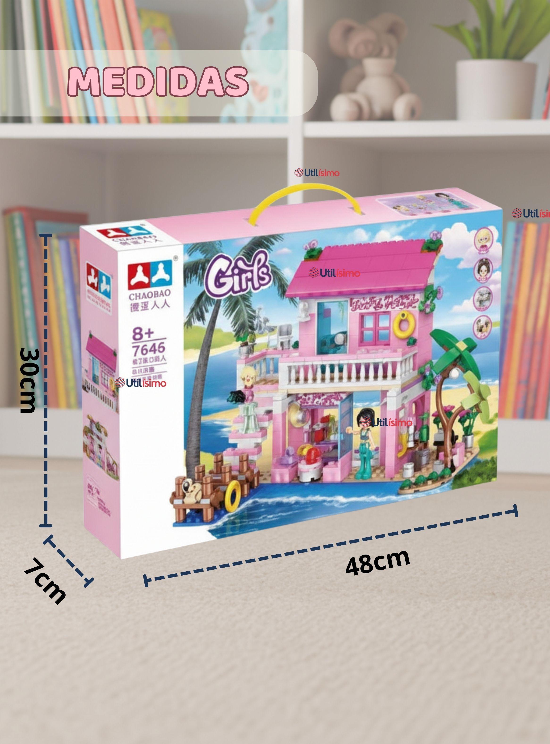 Set De Bloques Didácticos Juguete Niñas Casa de Muñecas de 474 Piezas-3