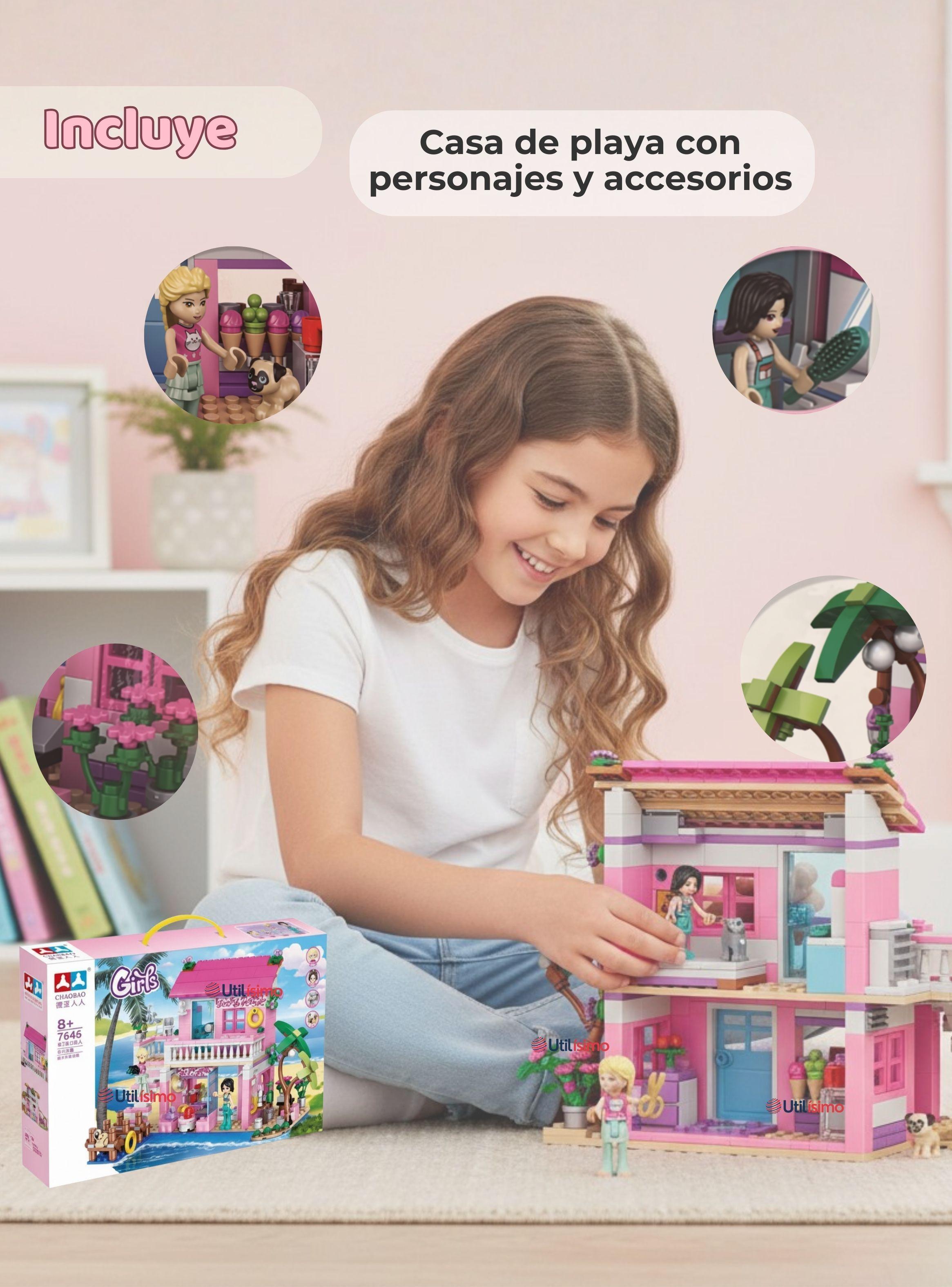 Set De Bloques Didácticos Juguete Niñas Casa de Muñecas de 474 Piezas-5