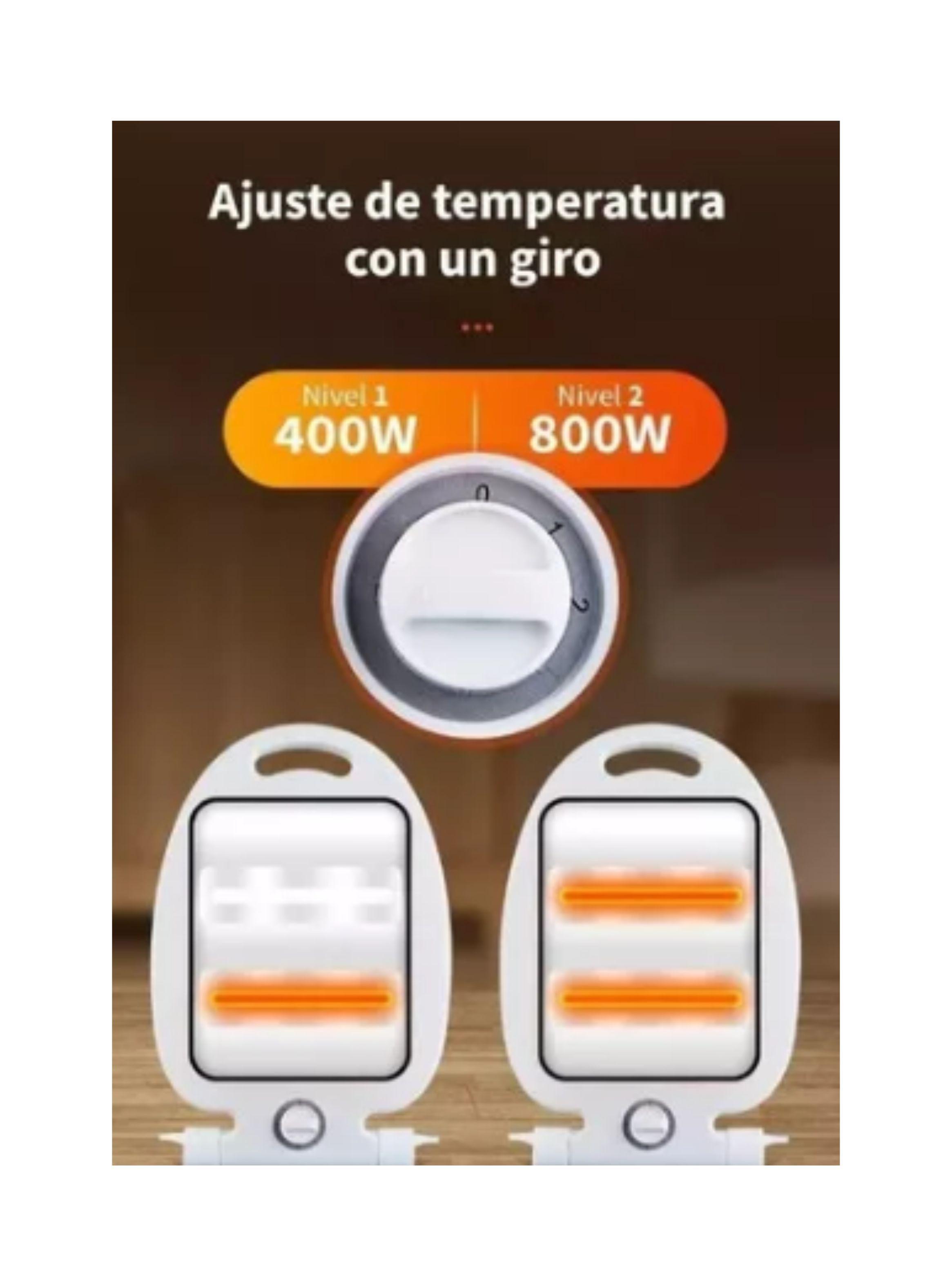 Calefactor Estufa Halógeno 800w Bajo Consumo Oficina Gris-5