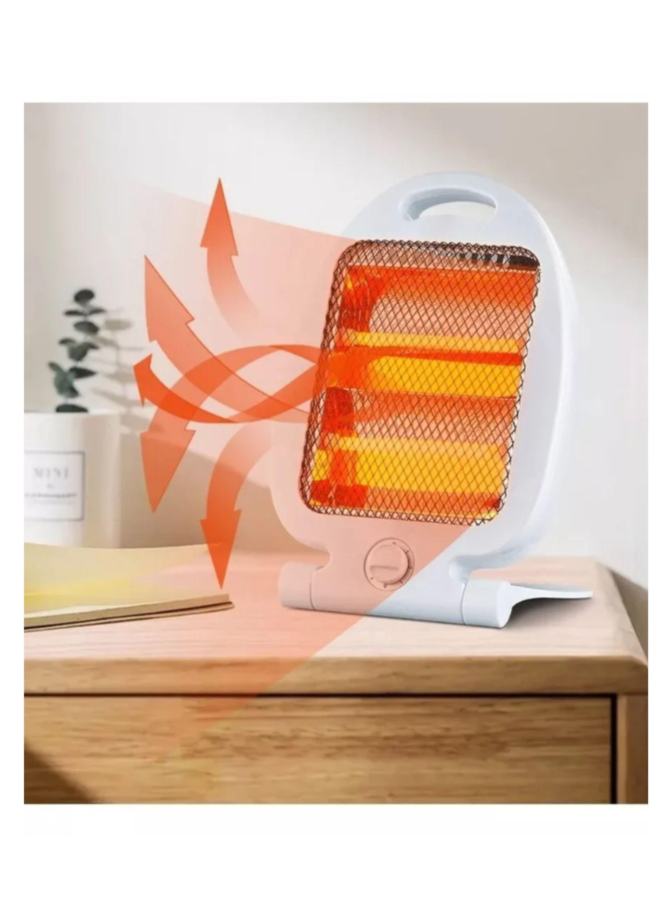 Calefactor Estufa Halógeno 800w Bajo Consumo Oficina Gris-6