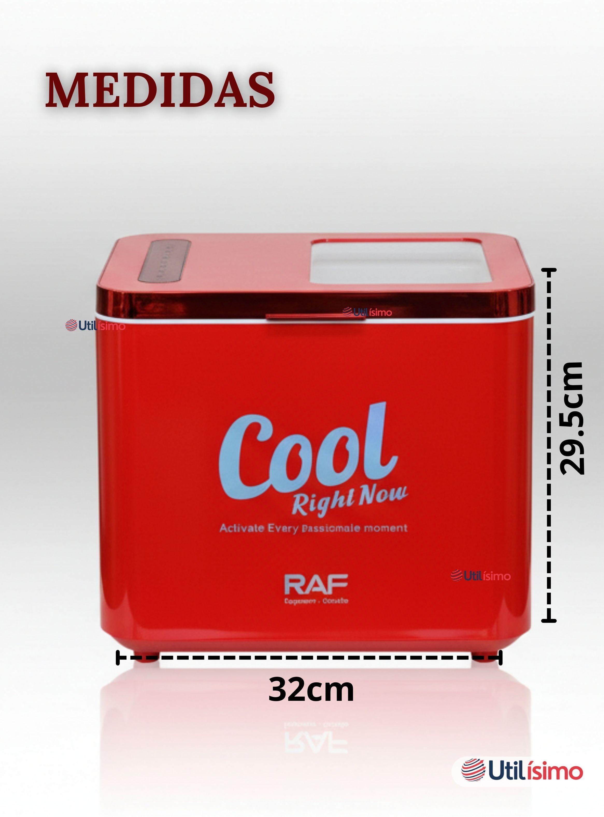 Máquina de Hielo Portátil Eléctrica Hielera Hogar Premium Color Rojo -2