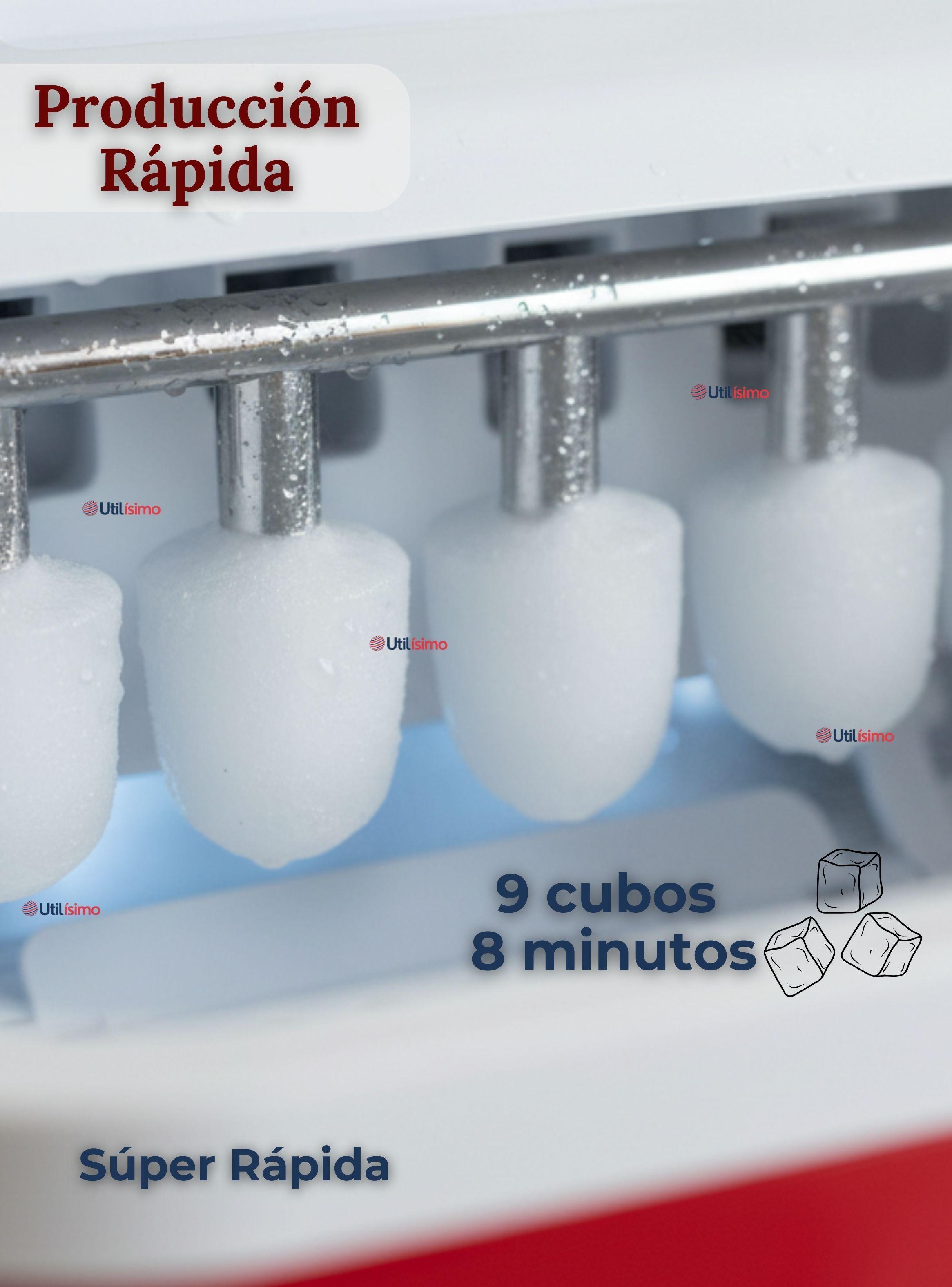 Máquina de Hielo Portátil Eléctrica Hielera Hogar Premium Color Rojo -4