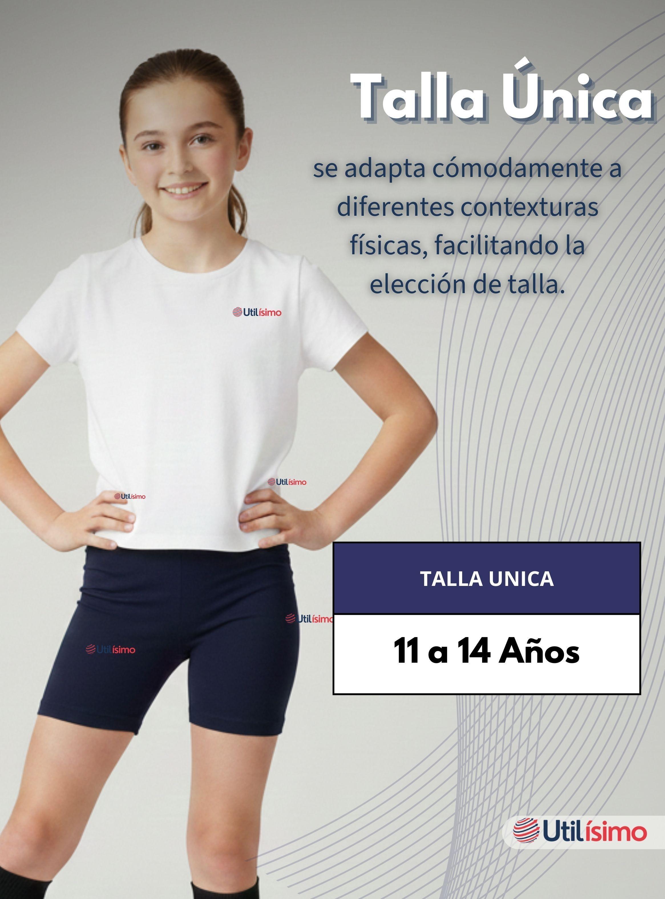 Pack 3 Calzas Cortas Escolar Pata Deportivas para Niñas y Juvenil Color Azul-4
