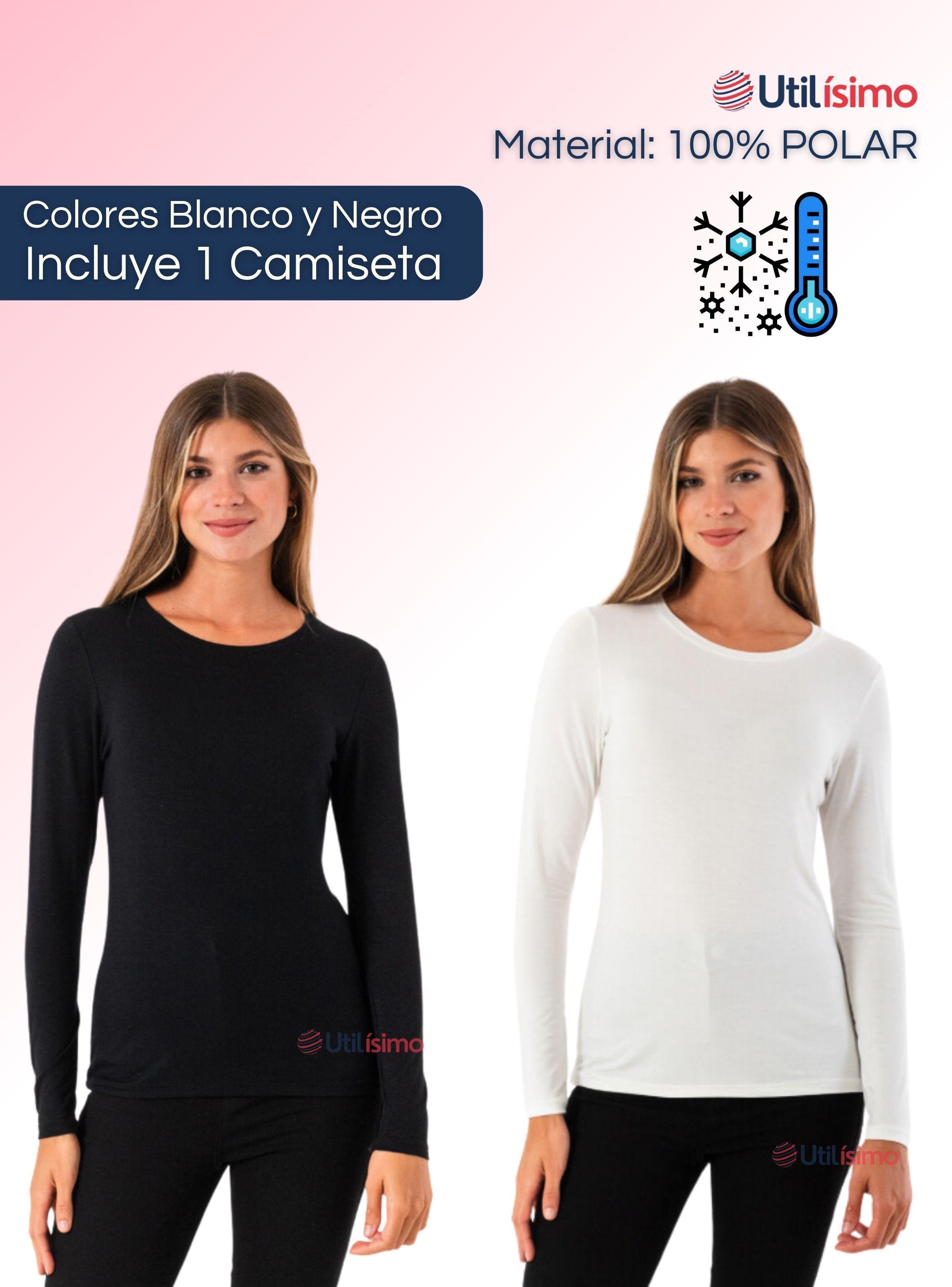 Camiseta Polar Manga Larga Primera Capa Mujer Polera Surtido-1