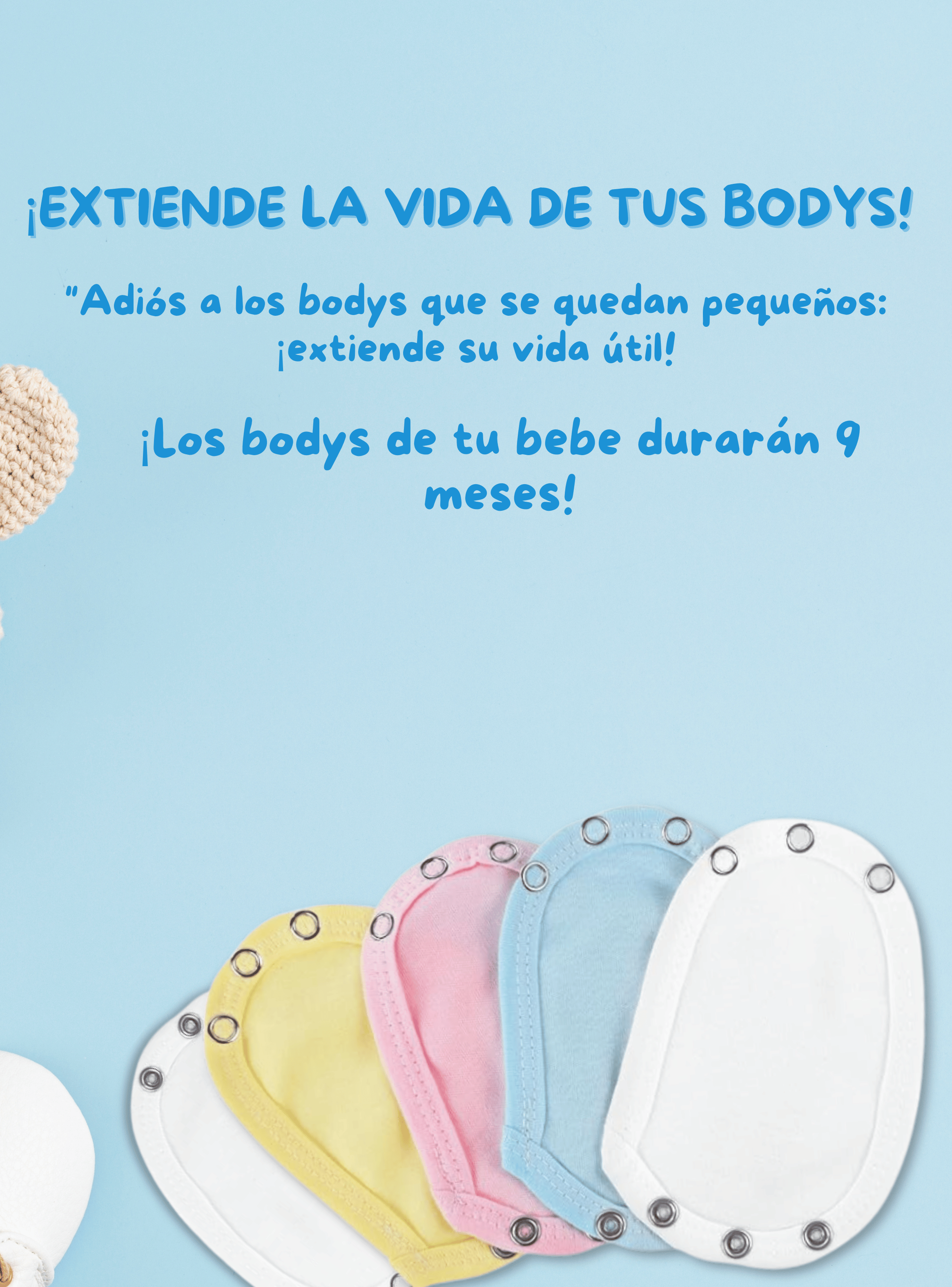 Pack 5 Unidades Extensor Body Bebé +Pack 5 Bodys Manga Corta Algodón Niño Oso amistoso-7