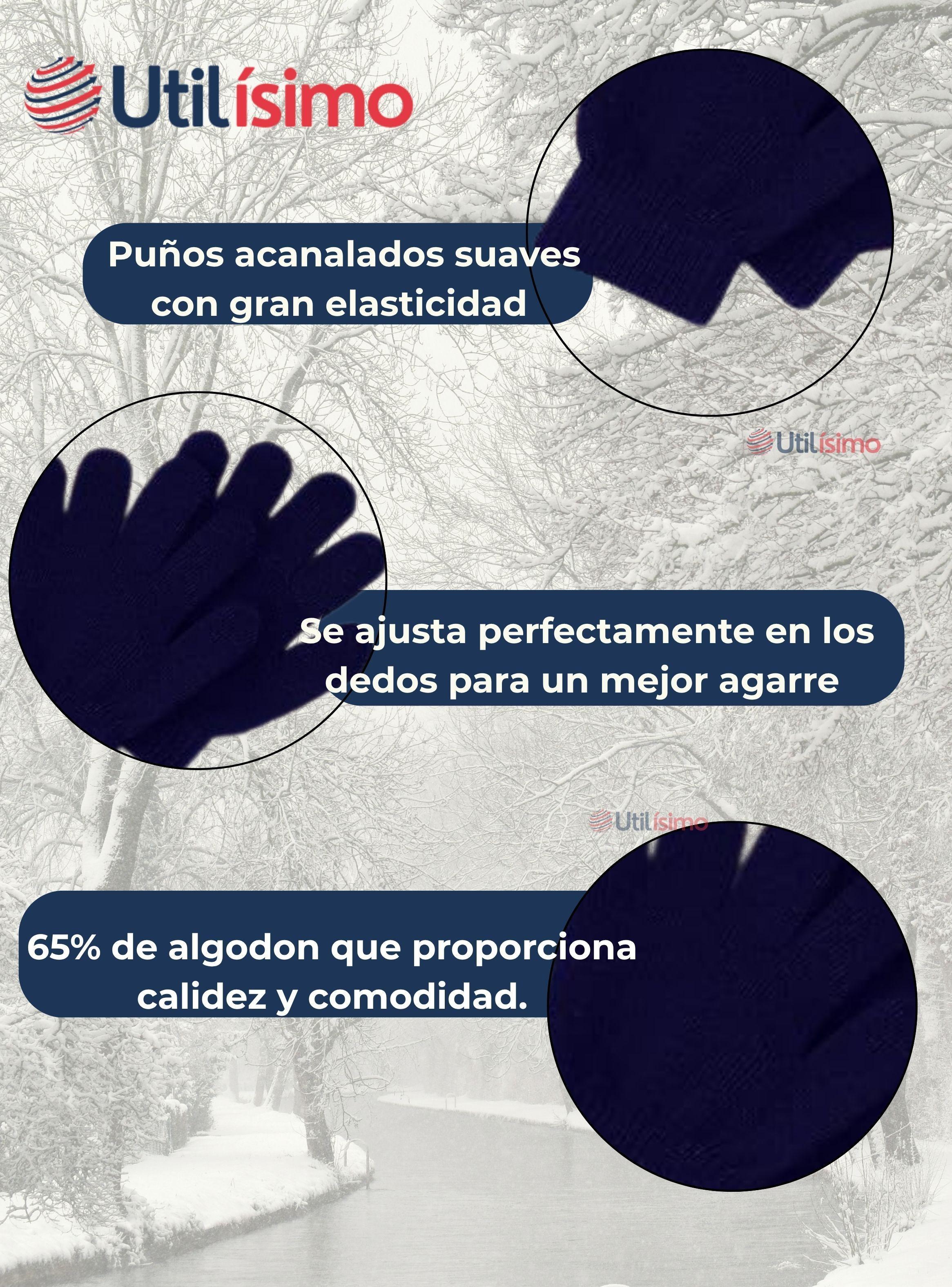 Guantes 11cm Escolares Niña y Niño Azul Oscuro-3