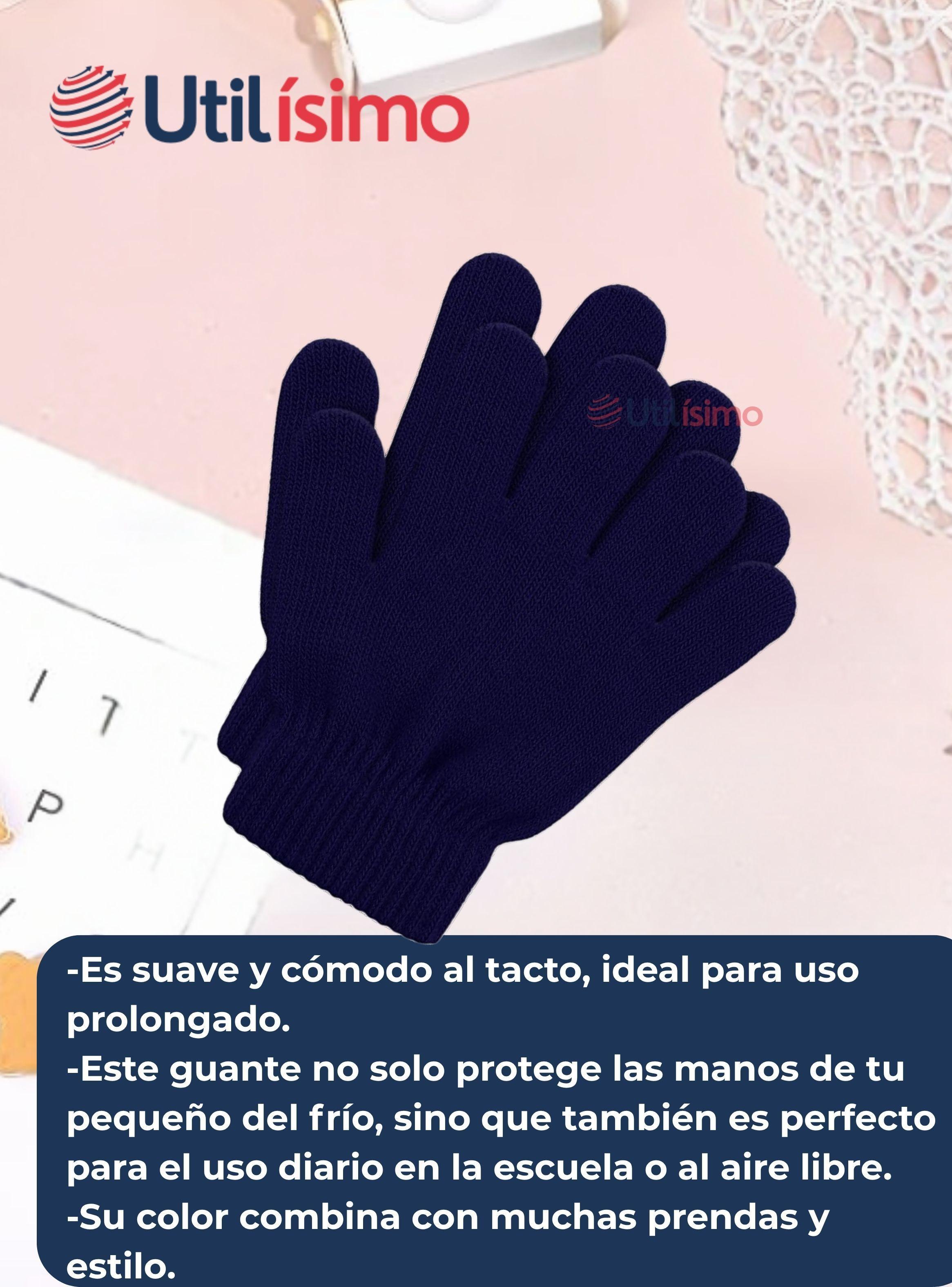 Guantes 11cm Escolares Niña y Niño Azul Oscuro-4