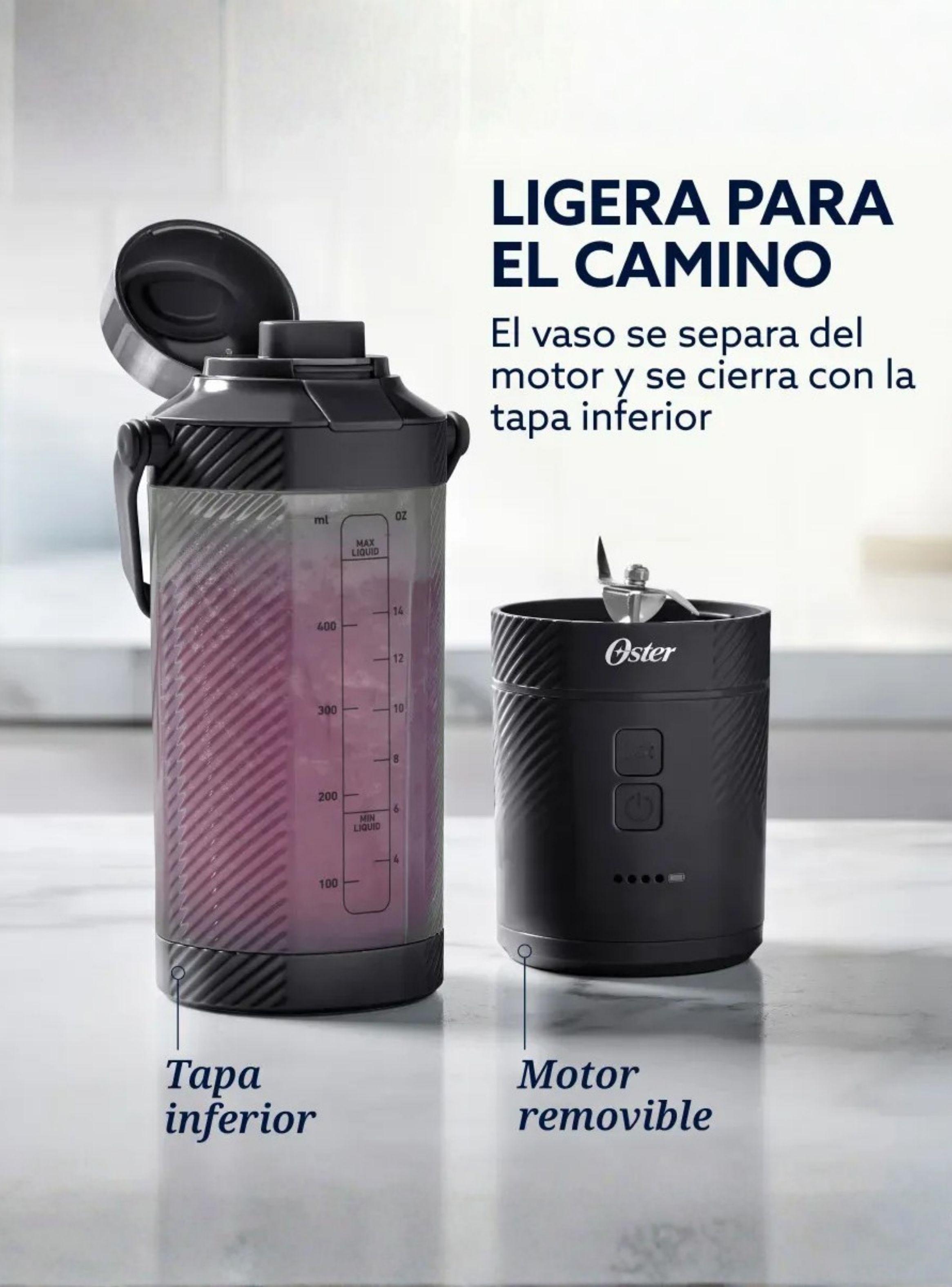 Oster Licuadora Portátil, GoMAX, Capacidad 590 ml, para Smoothies, Negro, BLSTGFP-B20-000-2