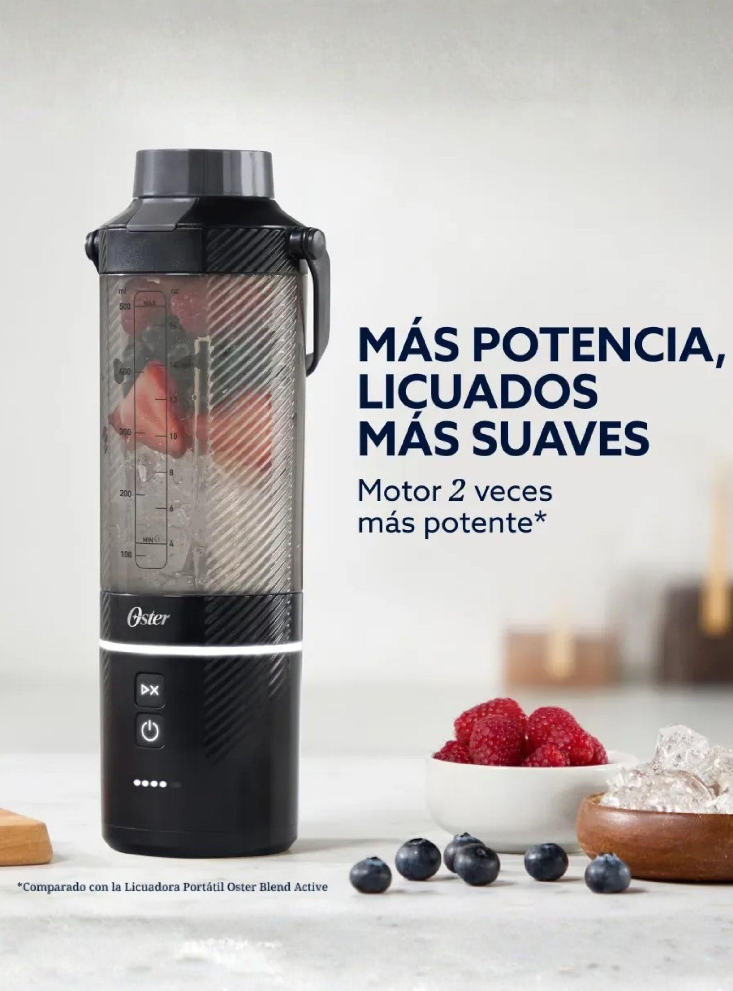 Oster Licuadora Portátil, GoMAX, Capacidad 590 ml, para Smoothies, Negro, BLSTGFP-B20-000-5