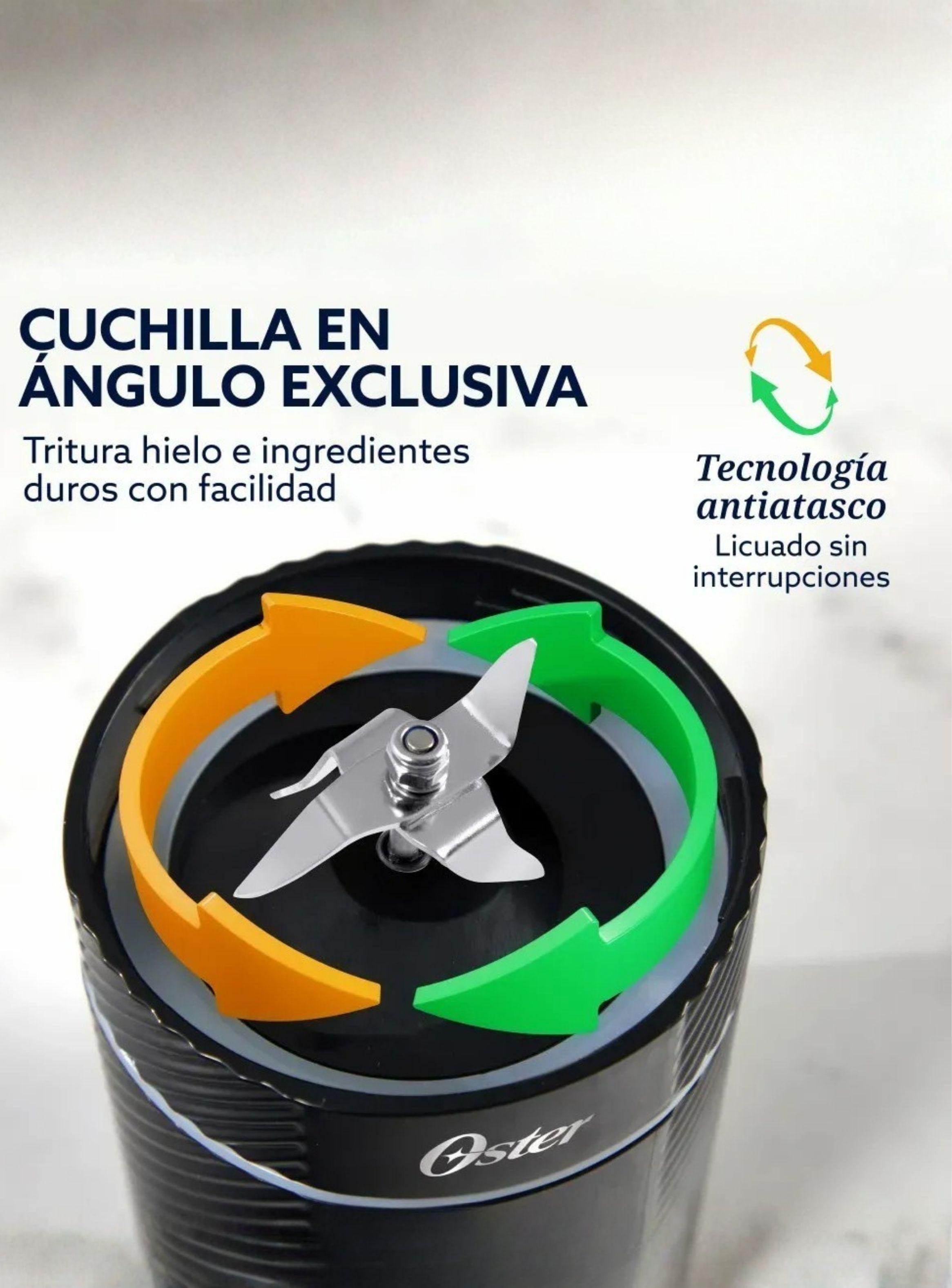 Oster Licuadora Portátil, GoMAX, Capacidad 590 ml, para Smoothies, Negro, BLSTGFP-B20-000-6