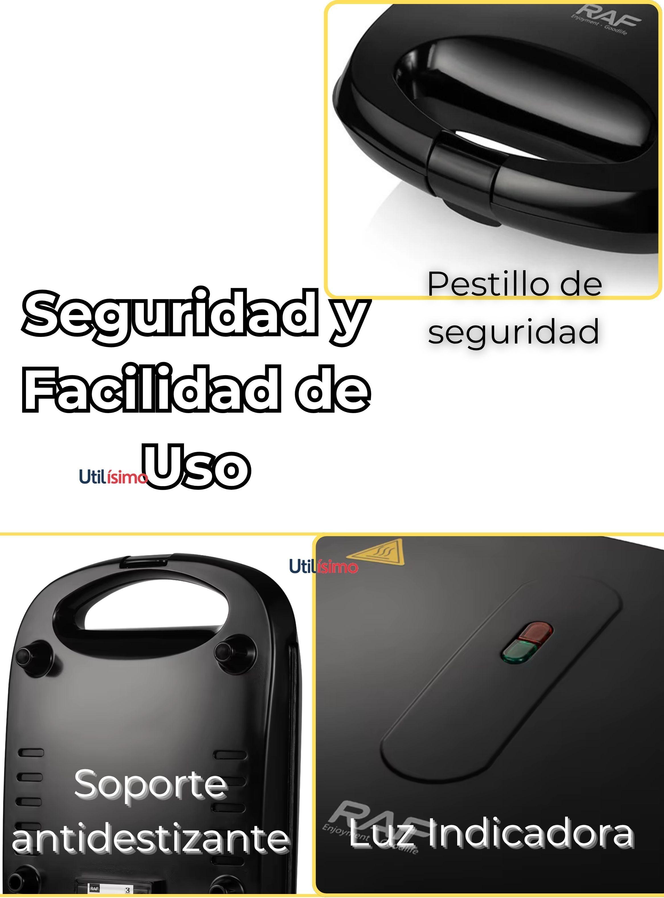 Sandwichera Eléctrica Antiadherente Tostadora 4 Sandwich 1000W de Potencia-6