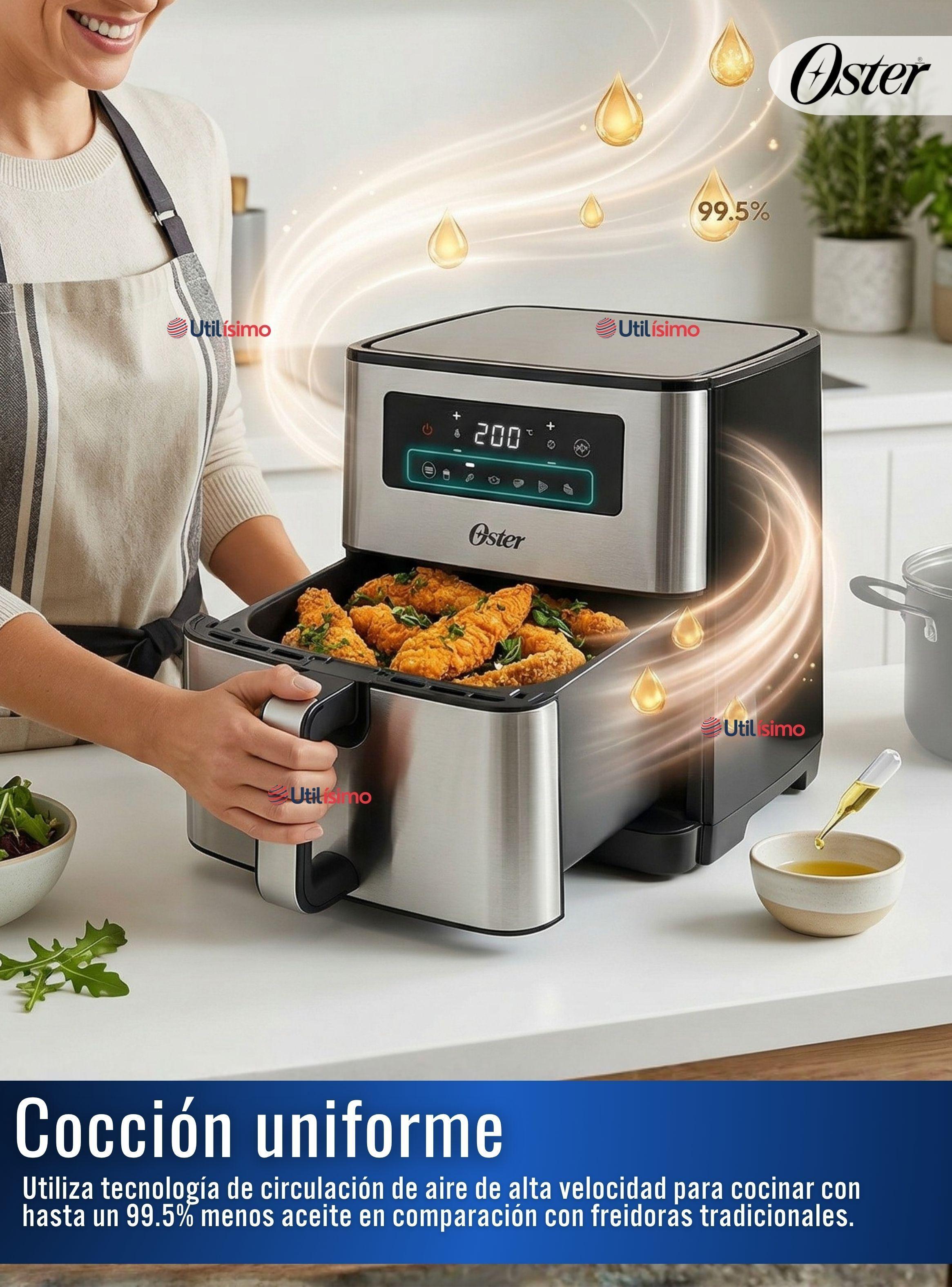 Freidora de aire digital Oster® con capacidad de 9L CKSTAF90D 1550W-5