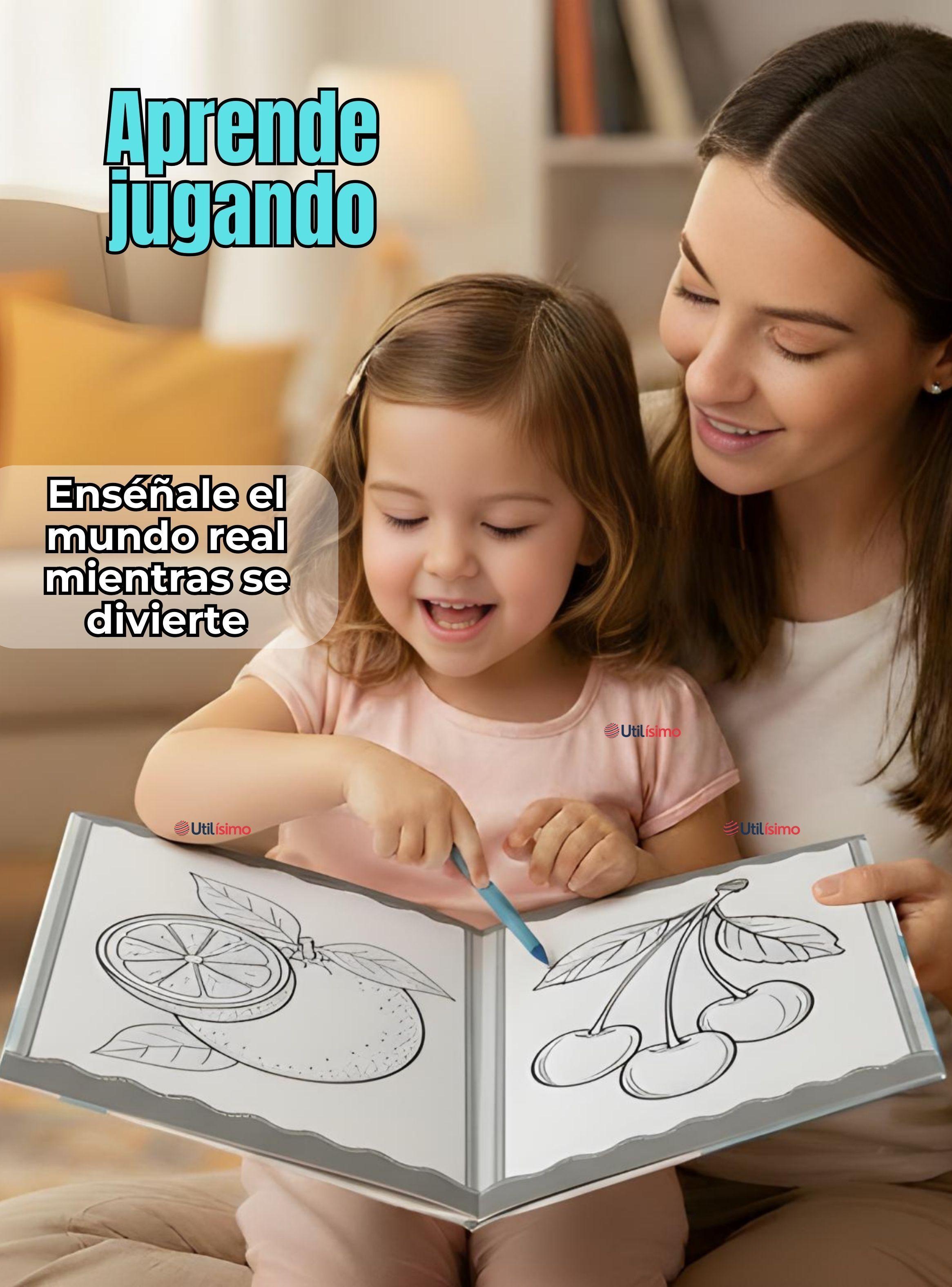 Libro Para Colorear Pintar Educativo Con Stickers Diseños Surtidos-5