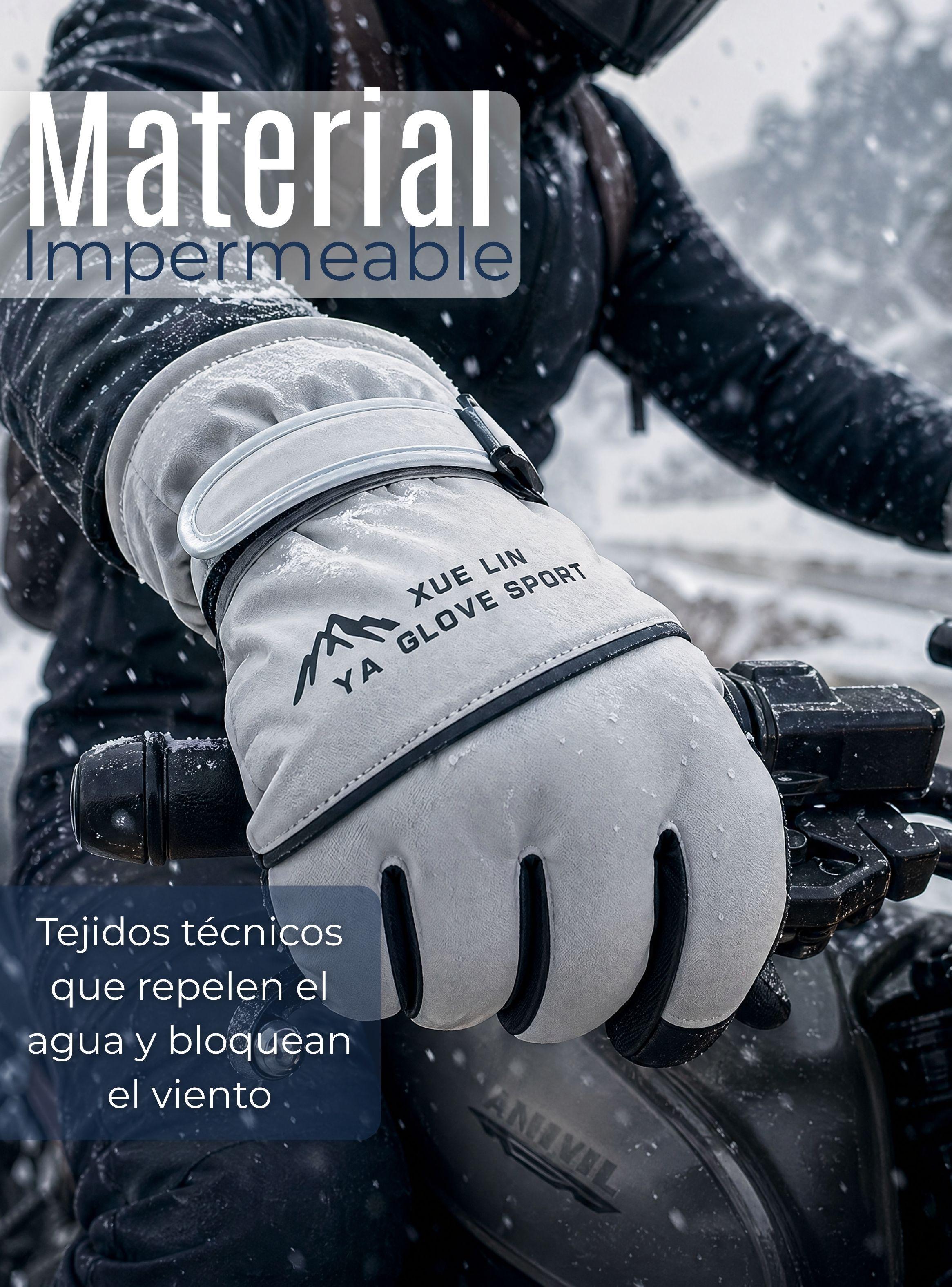 Guantes Para Moto Impermeables Color Gris Touchscreen Antideslizantes Térmicos-5