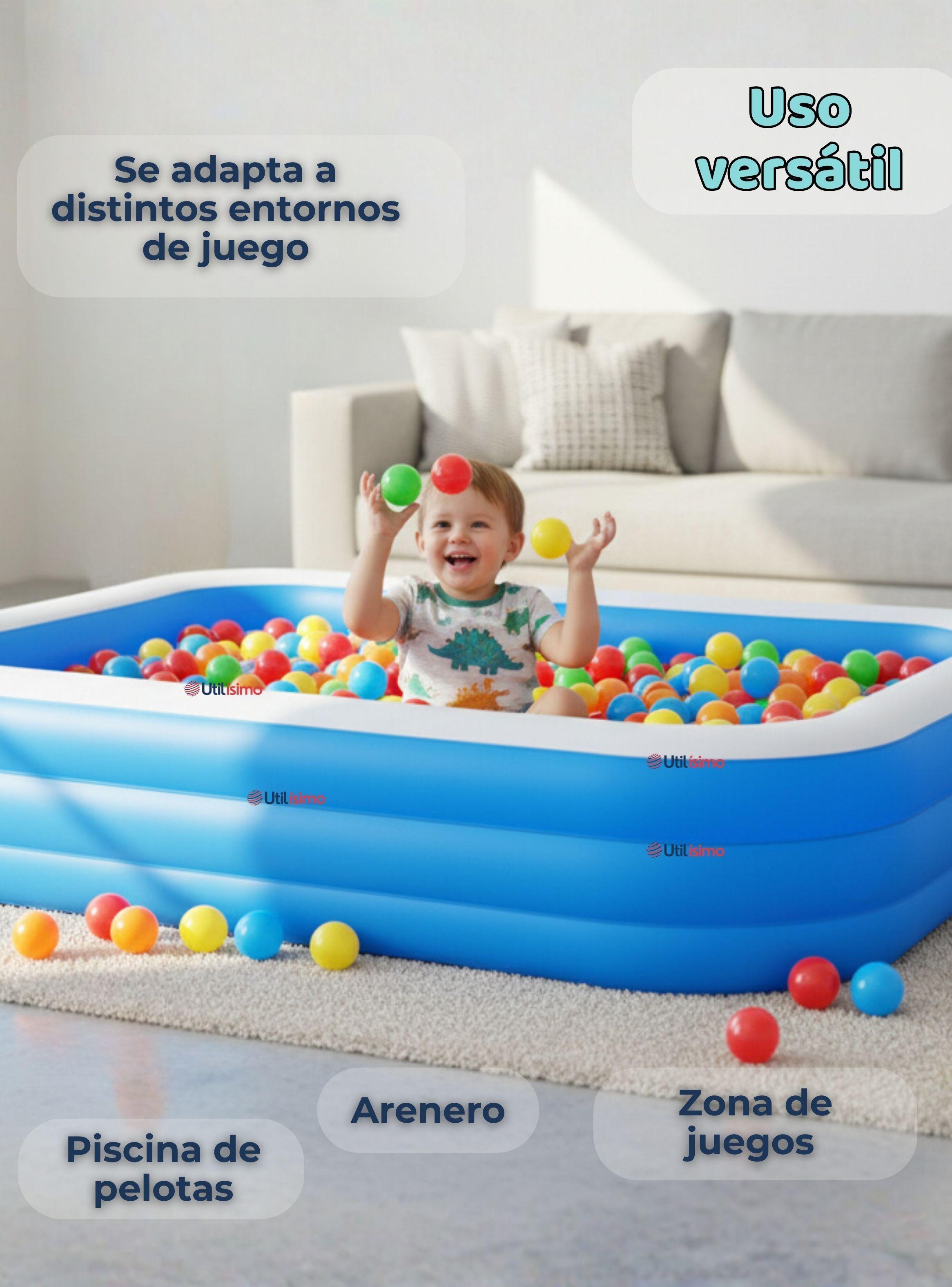 Piscina Inflable Rectangular de 305x183x60cm Color Azul-5