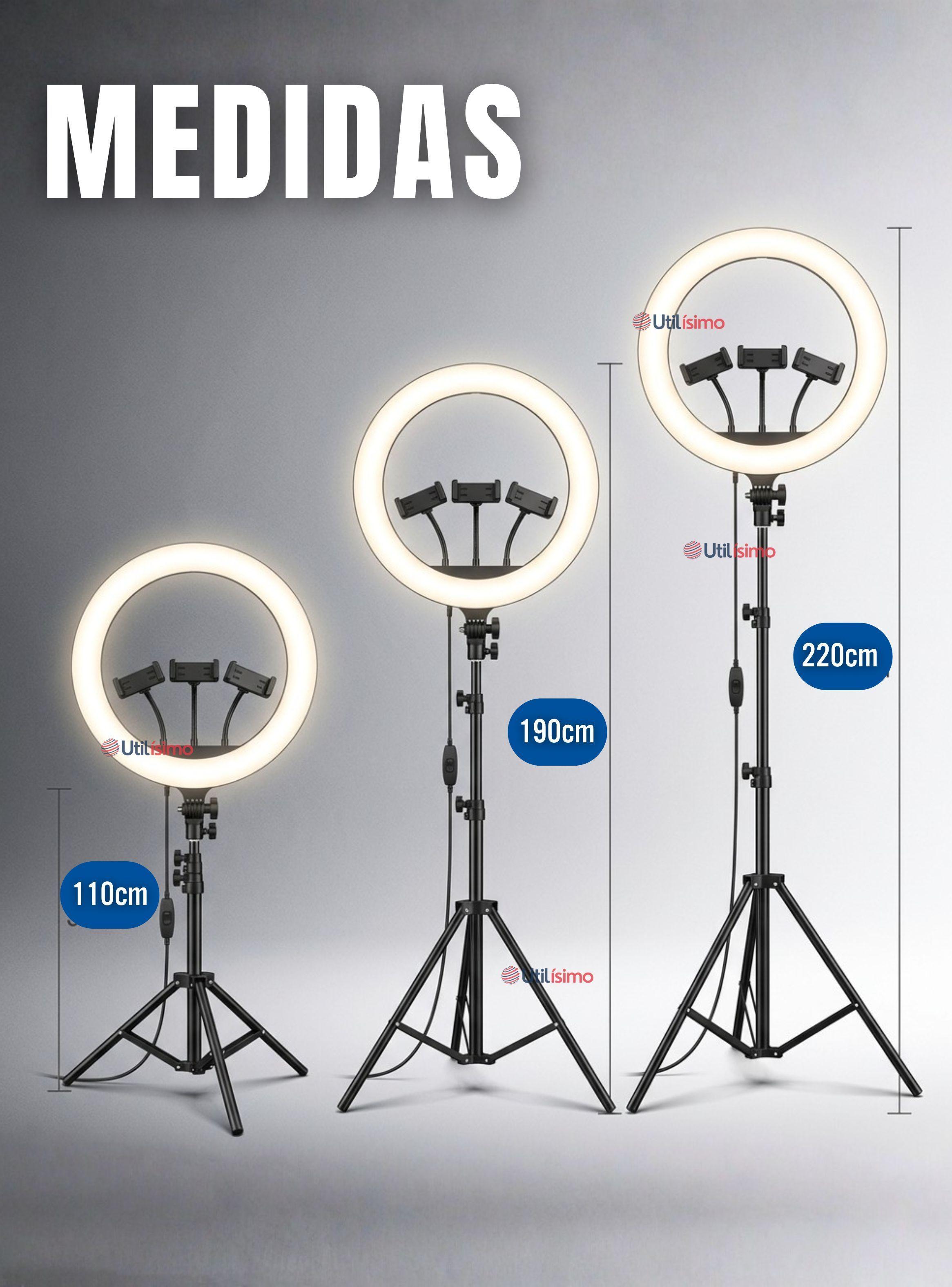 Aro De Luz Profesional 45 CM Trípode Ajustable Soporte Teléfono-3