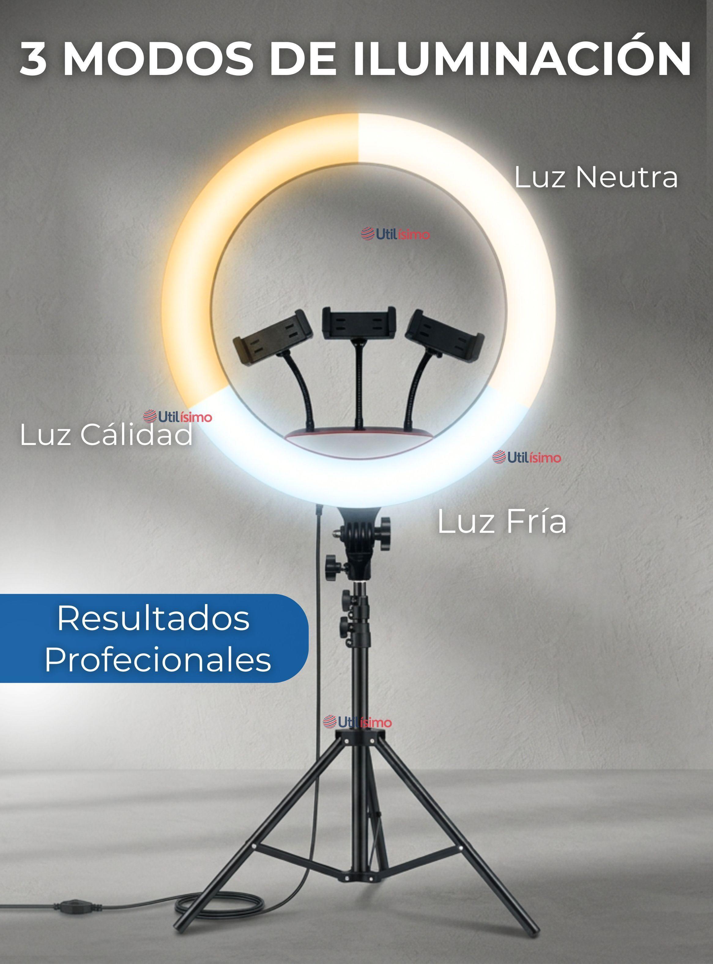 Aro De Luz Profesional 45 CM Trípode Ajustable Soporte Teléfono-6