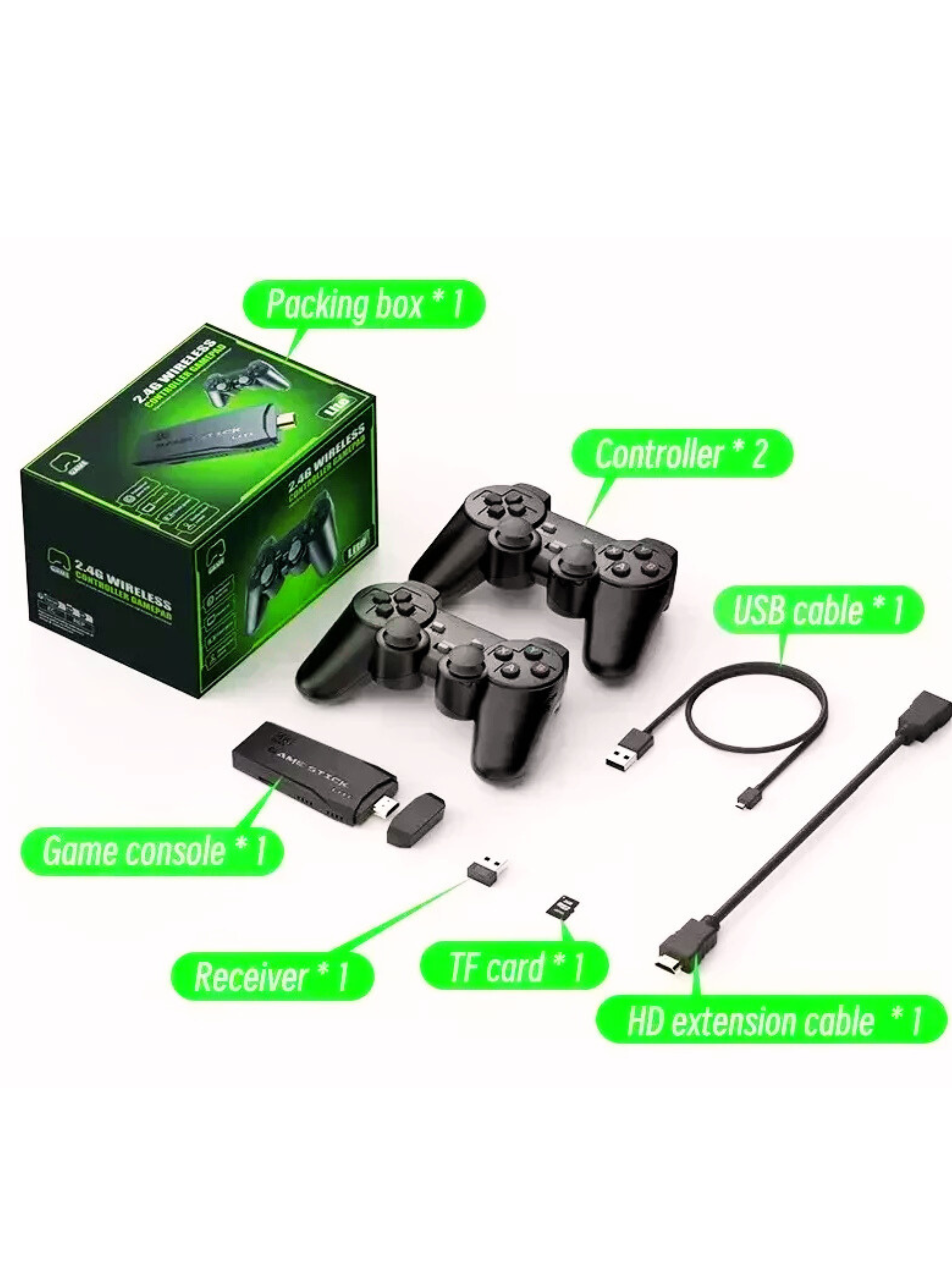 Videojuego Game Stick Lite 4K 64Gb HDMI Con 2 Joystick Inalámbricos-2