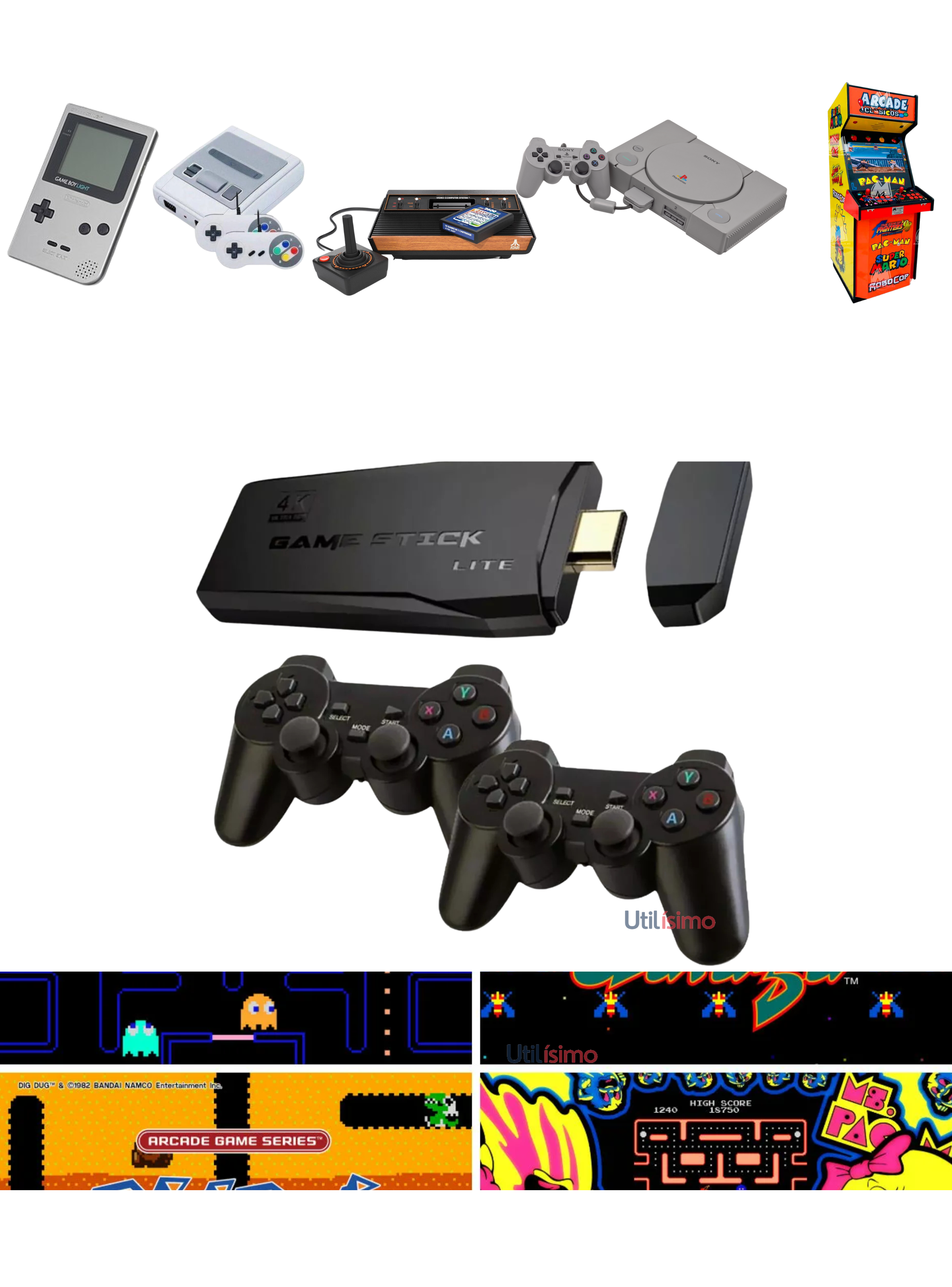 Videojuego Game Stick Lite 4K 64Gb HDMI Con 2 Joystick Inalámbricos-4