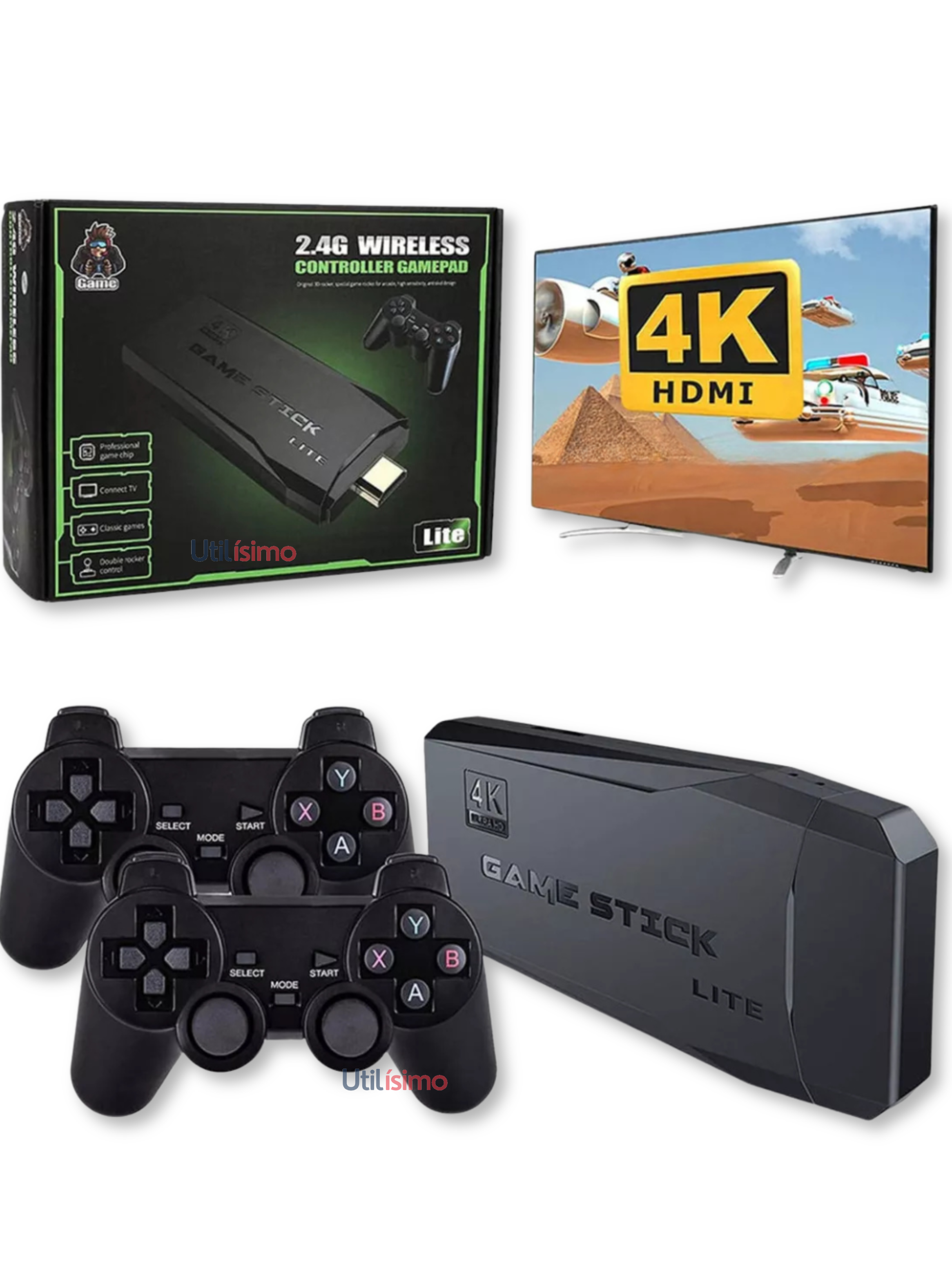 Videojuego Game Stick Lite 4K 64Gb HDMI Con 2 Joystick Inalámbricos-6
