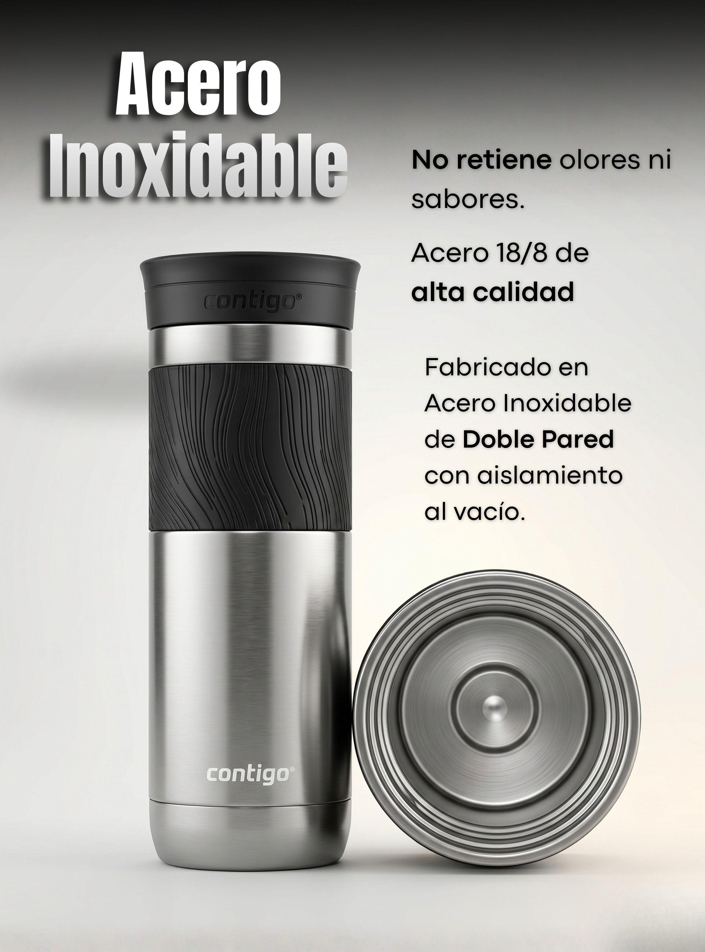 Vaso Térmico Contigo Byron Acero Inoxidable 2.0 Snapseal de 710 ML Plateado-5