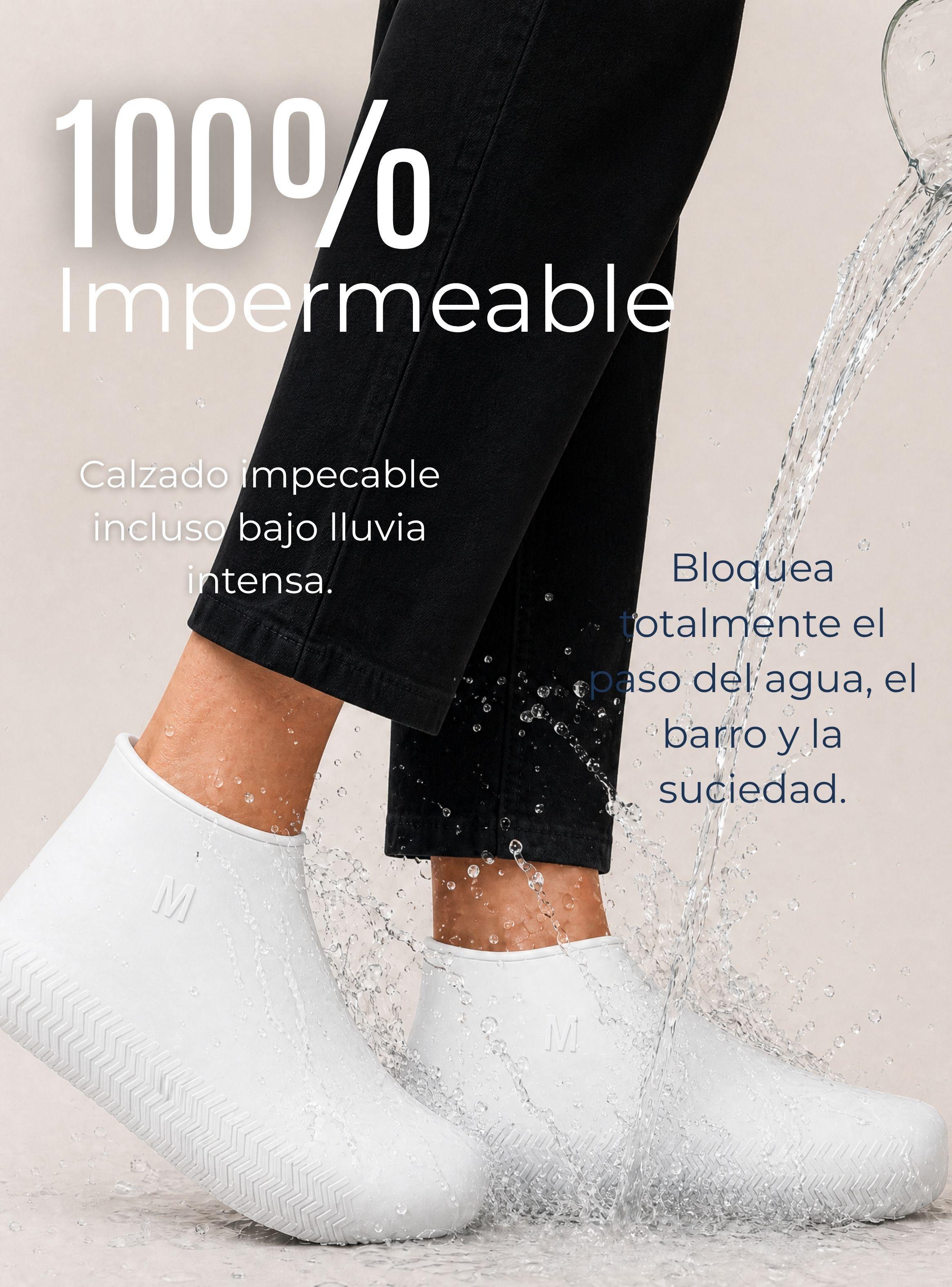Pack 3 Pares Fundas Cubre Zapatos Blanco Impermeable Silicona Antideslizante Surtidas -7