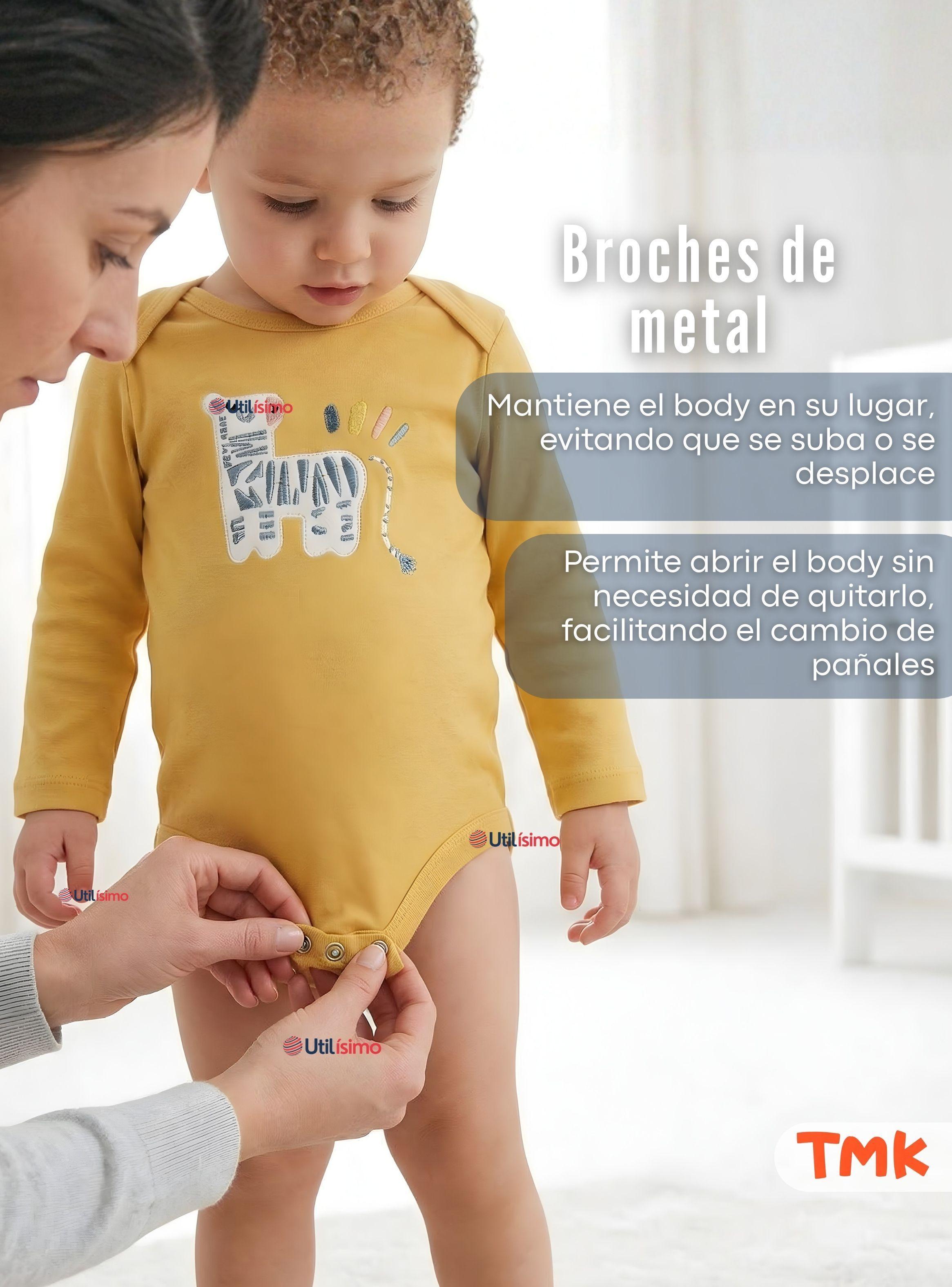 Pack 5 Bodys Manga Larga 100% Algodón Bebé Niños Friendly Safari-5