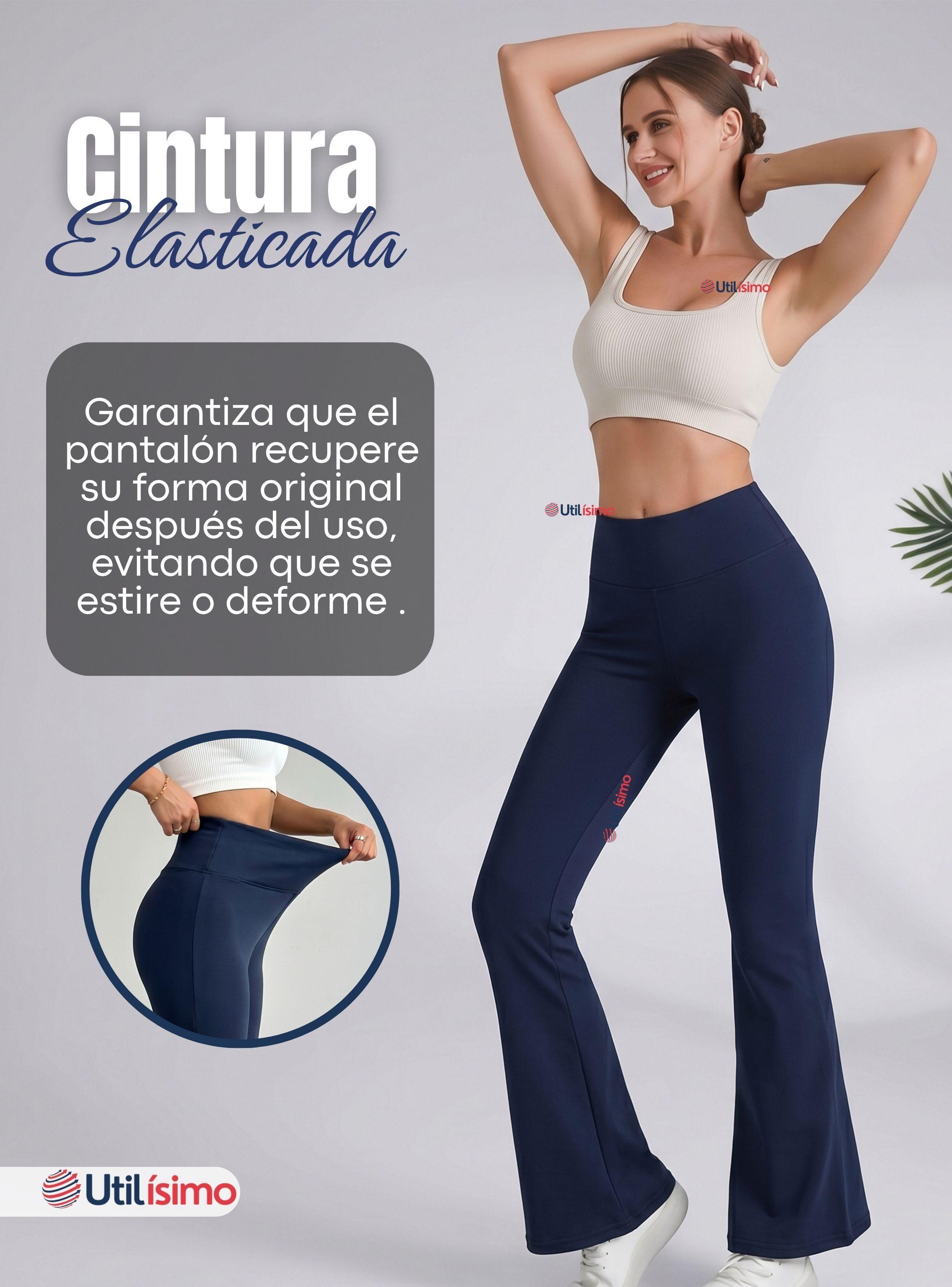 Calza Polar Con Chiporro Palazzo de Mujer Elasticada Térmica Azul Marino-7