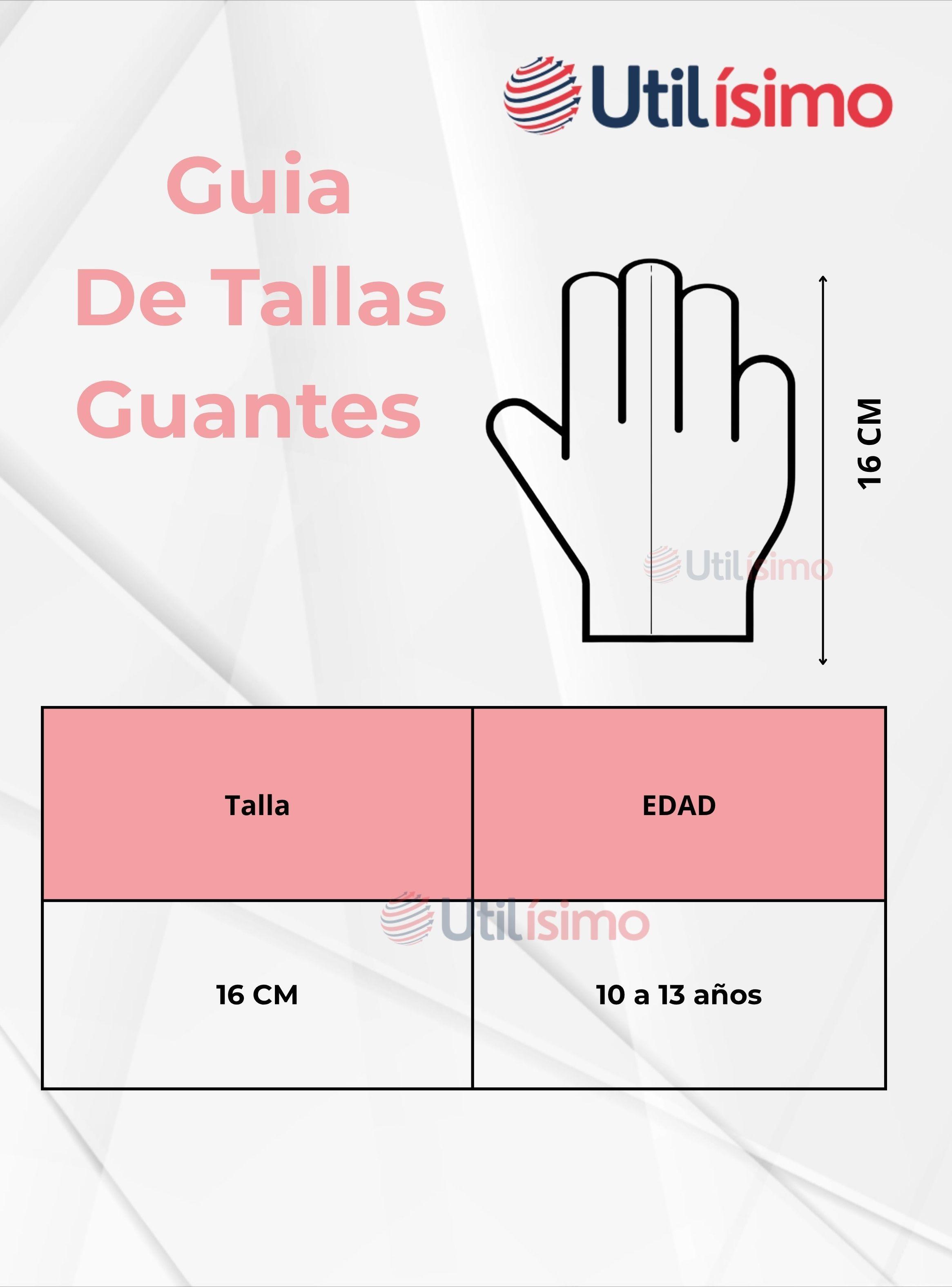 Guantes 16CM Lana Acrílica Dedos Medio Niña Liso Colores Surtidos-2