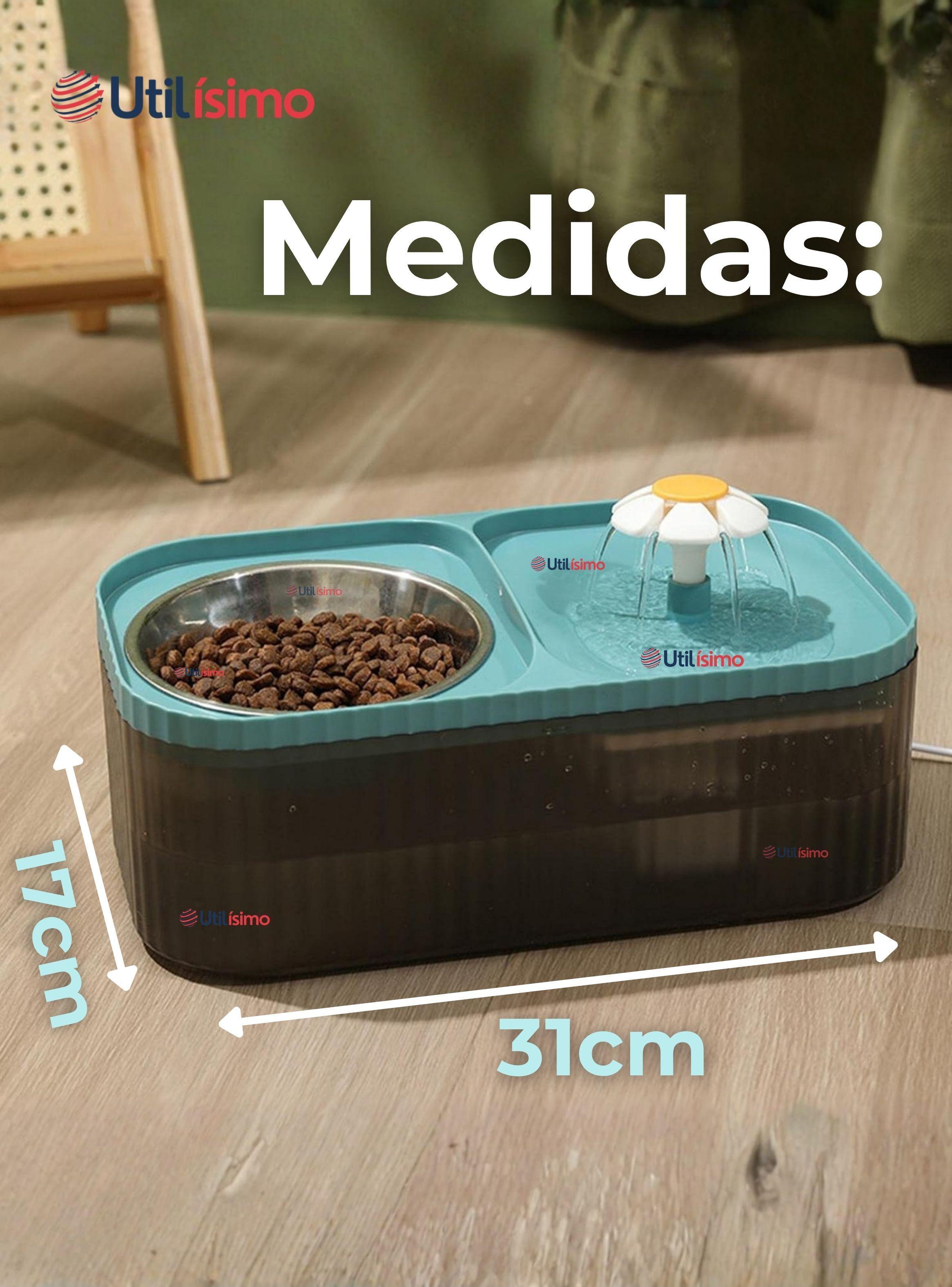 Fuente de Agua Bebedero 2 en 1 Eléctrico para Gatos 3 Litros-2