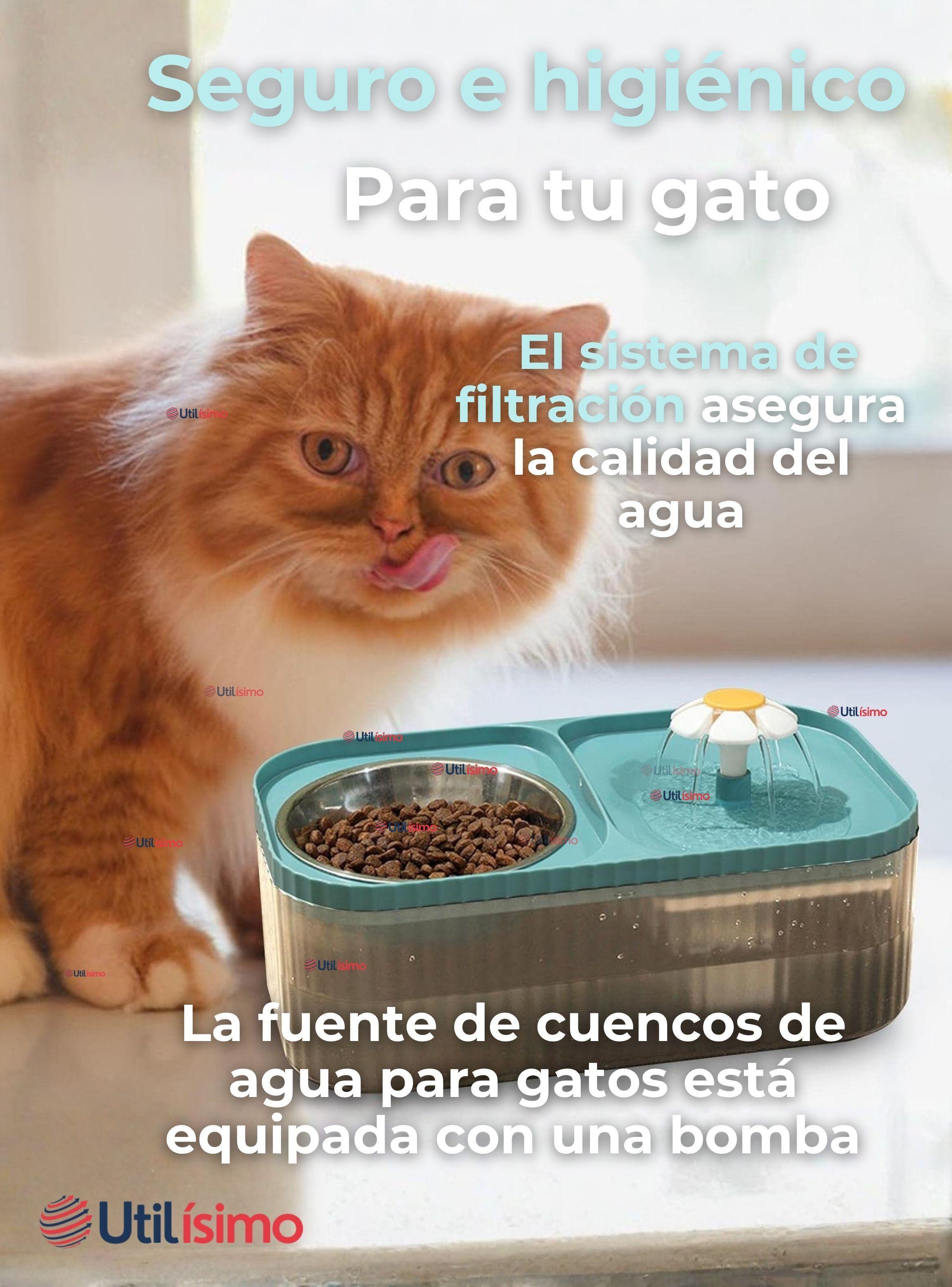 Fuente de Agua Bebedero 2 en 1 Eléctrico para Gatos 3 Litros-5