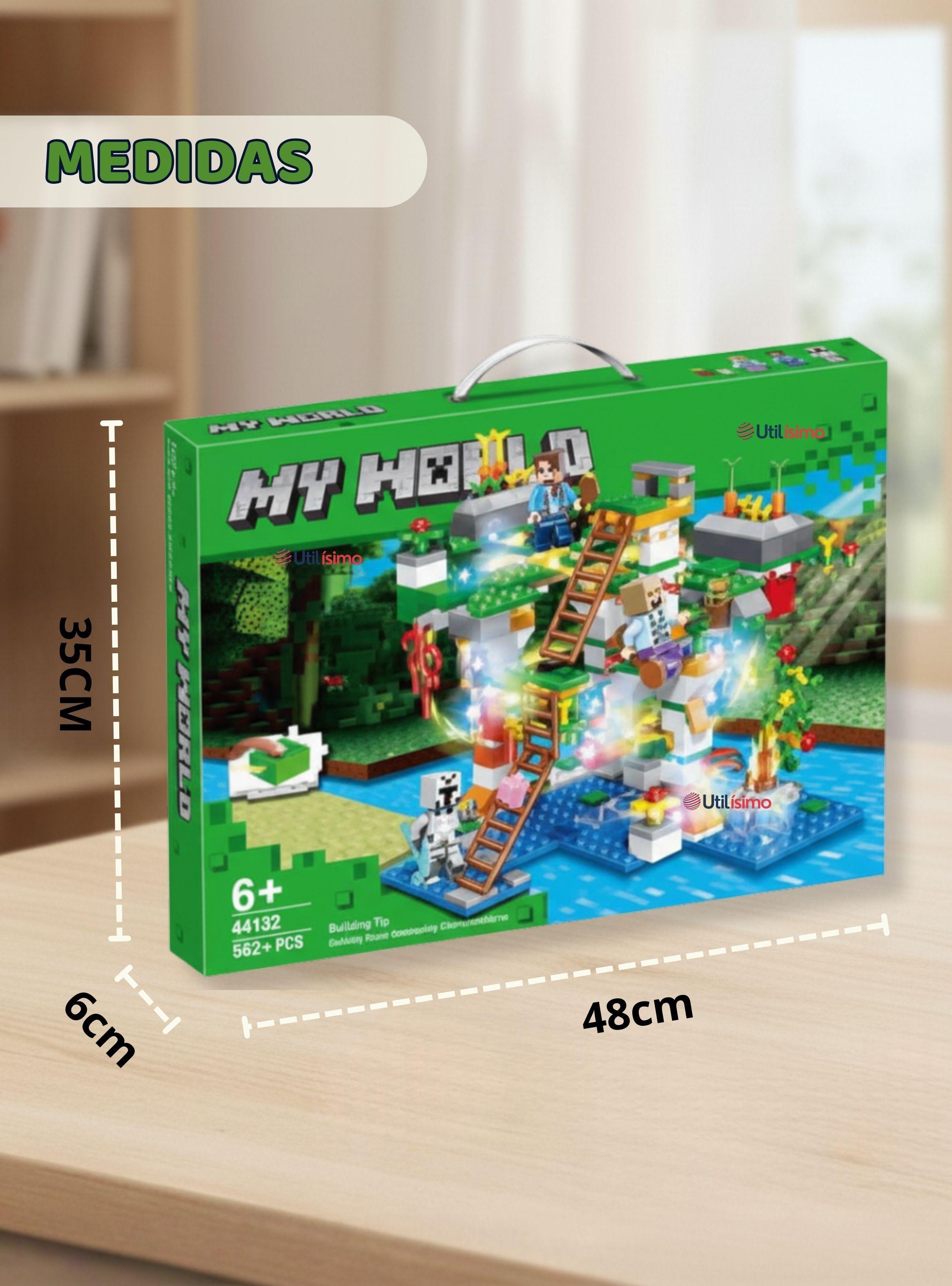 Juguete Bloques de Construcción My World Con Luces de 562 Piezas para Niños-4