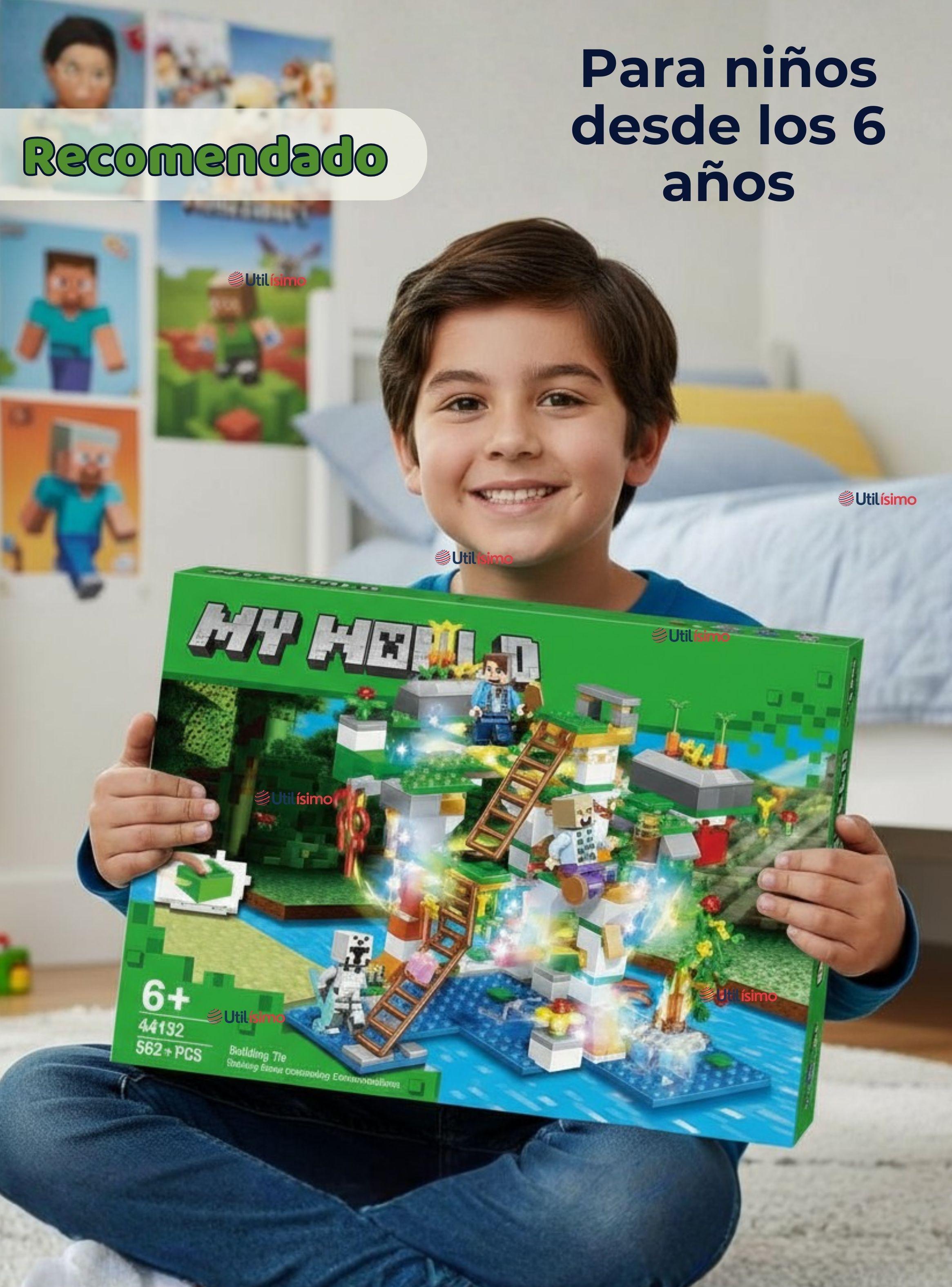 Juguete Bloques de Construcción My World Con Luces de 562 Piezas para Niños-6