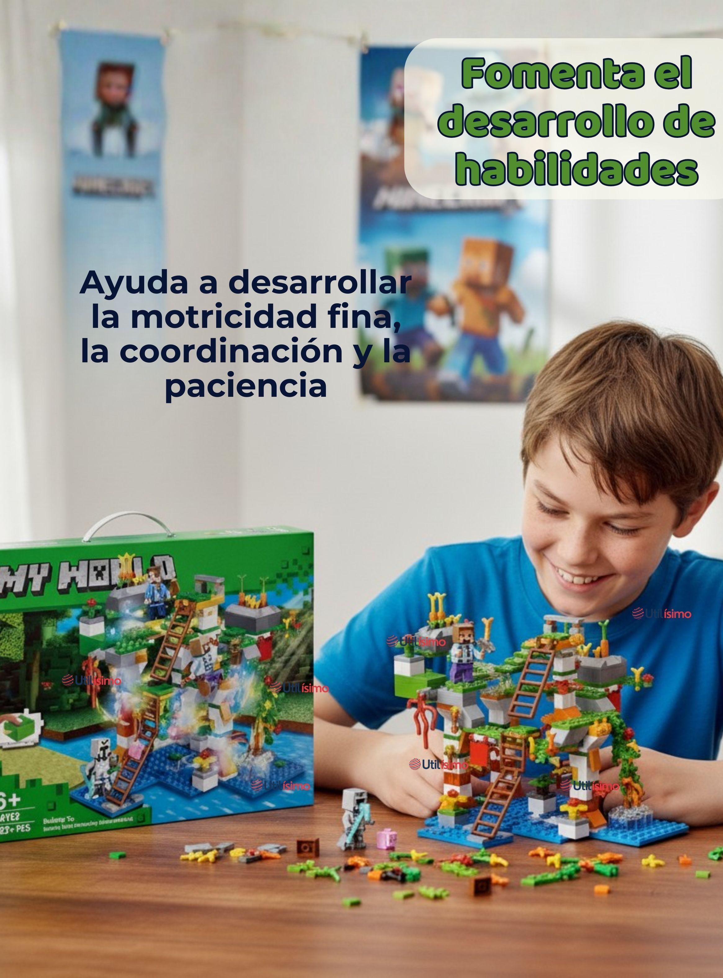 Juguete Bloques de Construcción My World Con Luces de 562 Piezas para Niños-7