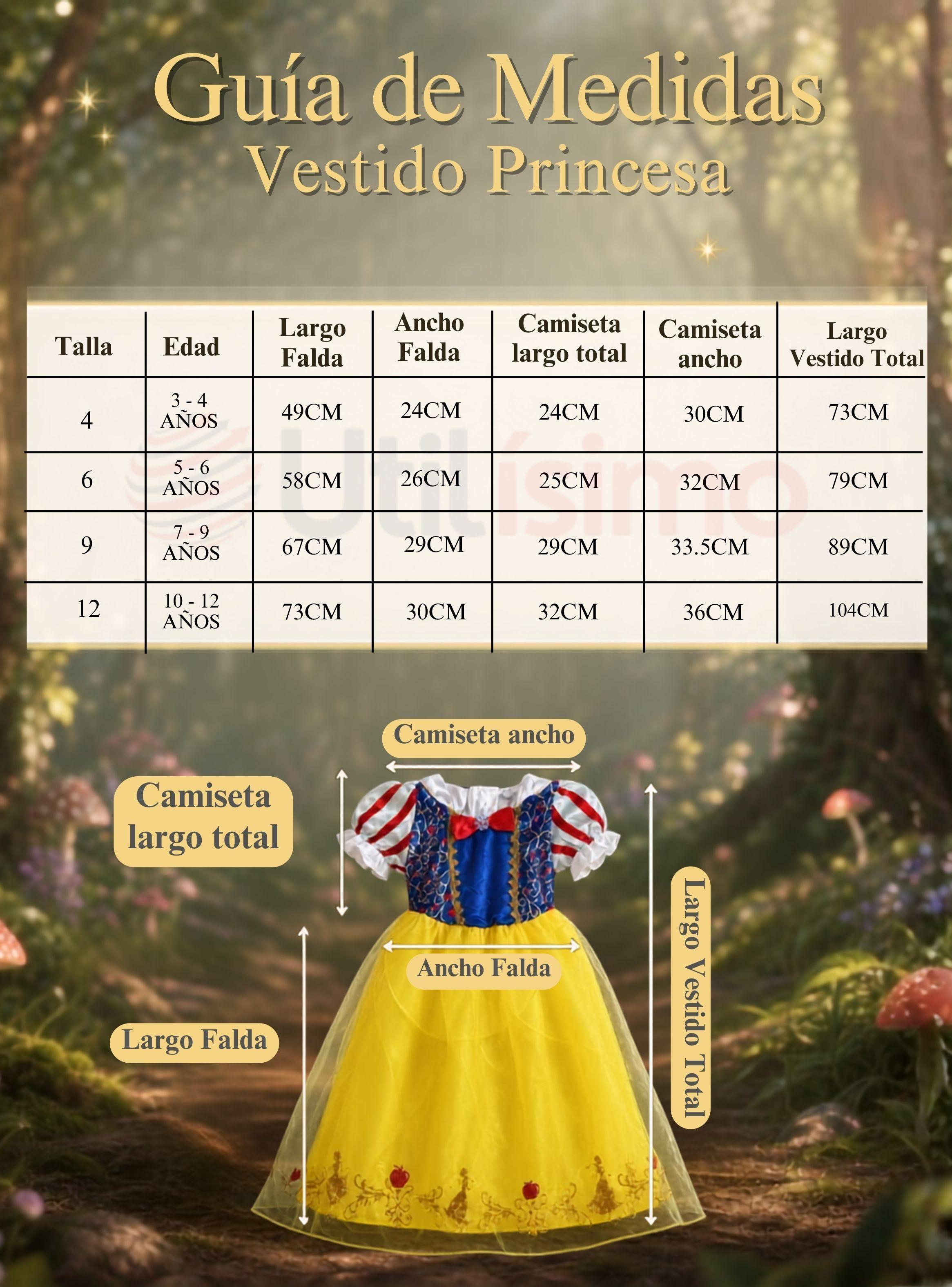 Disfraz Princesa Blancanieves Con Cintillo Ni a-2