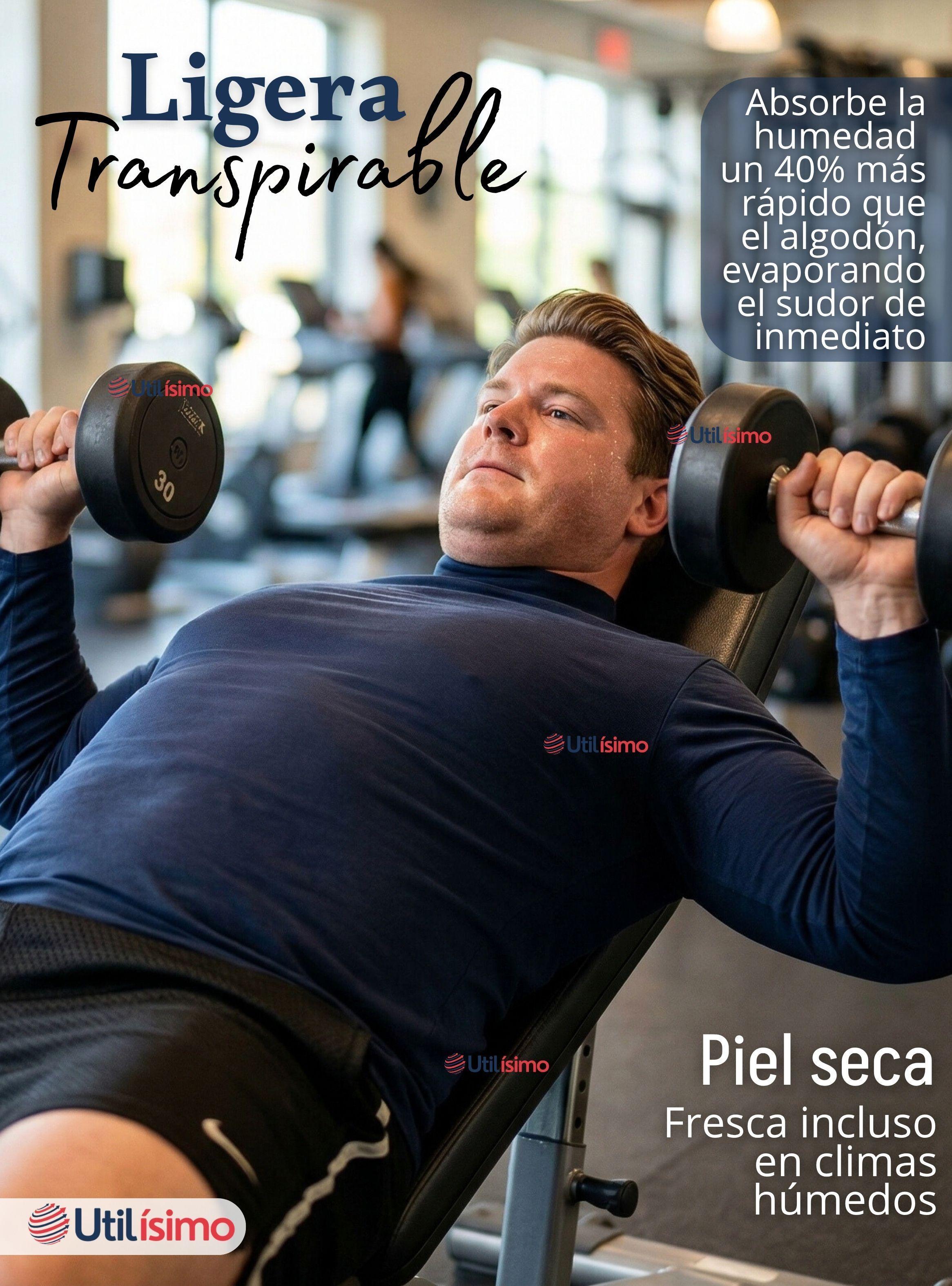 Camiseta Polera Bambú Primera Capa Cuello Beatle Manga Larga Colores Surtidos Hombre-5