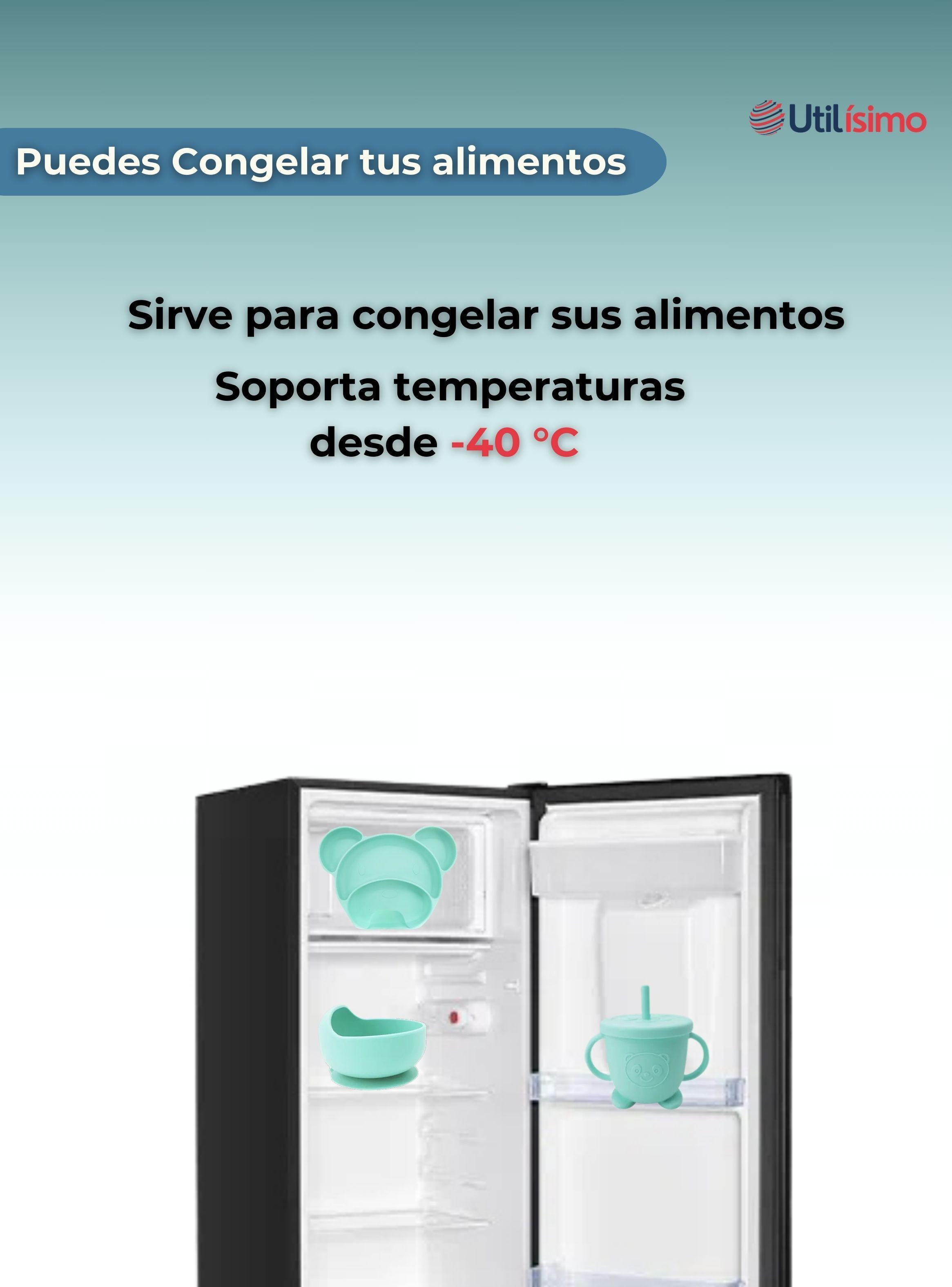 Set De Alimentación Bebé Silicona 6 Piezas Libre BPA Turquesa-4