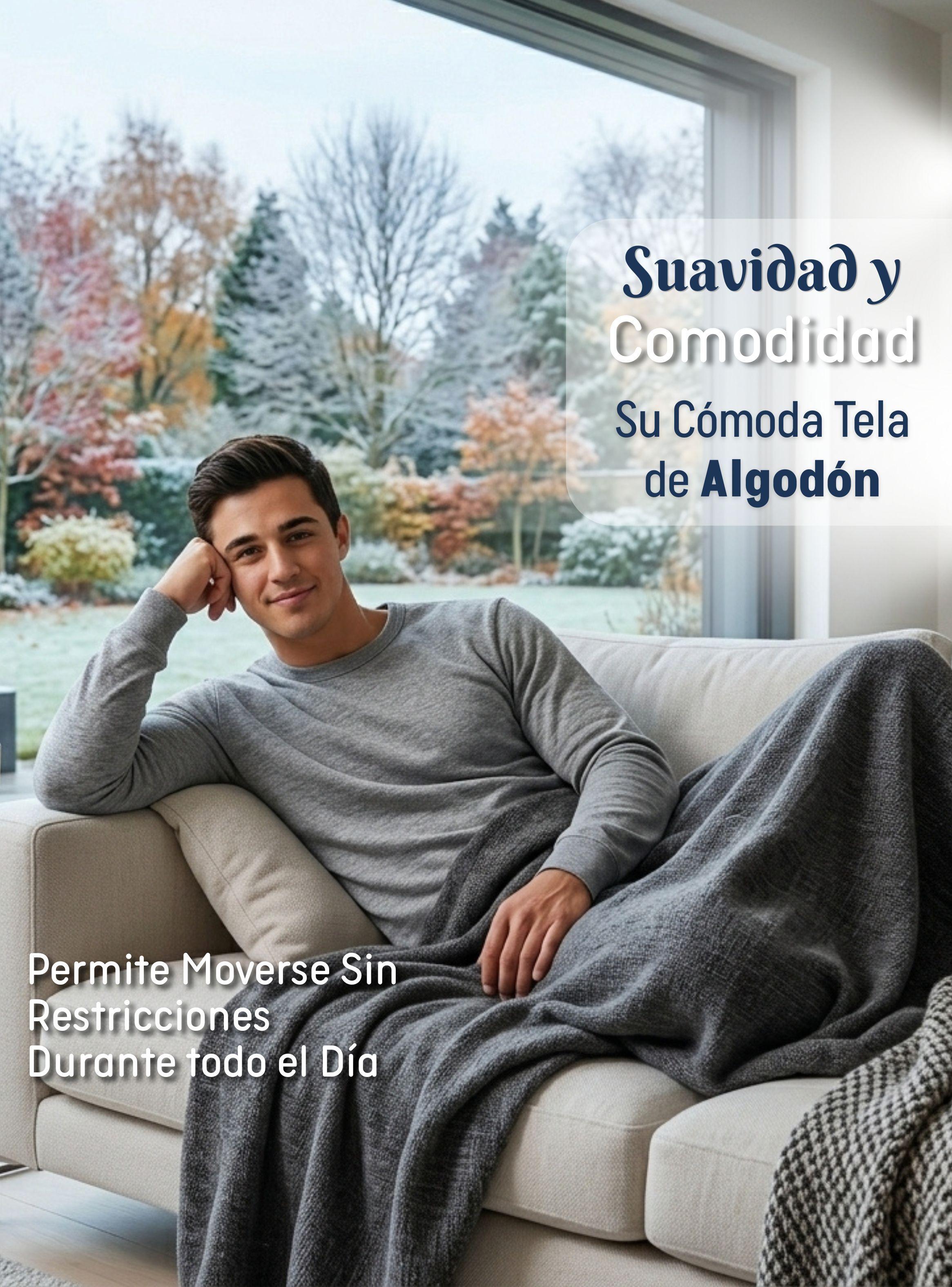 Pack 3 Camisetas Poleras Algodón Primera Capa Manga Larga Hombre Cuello Redondo-7