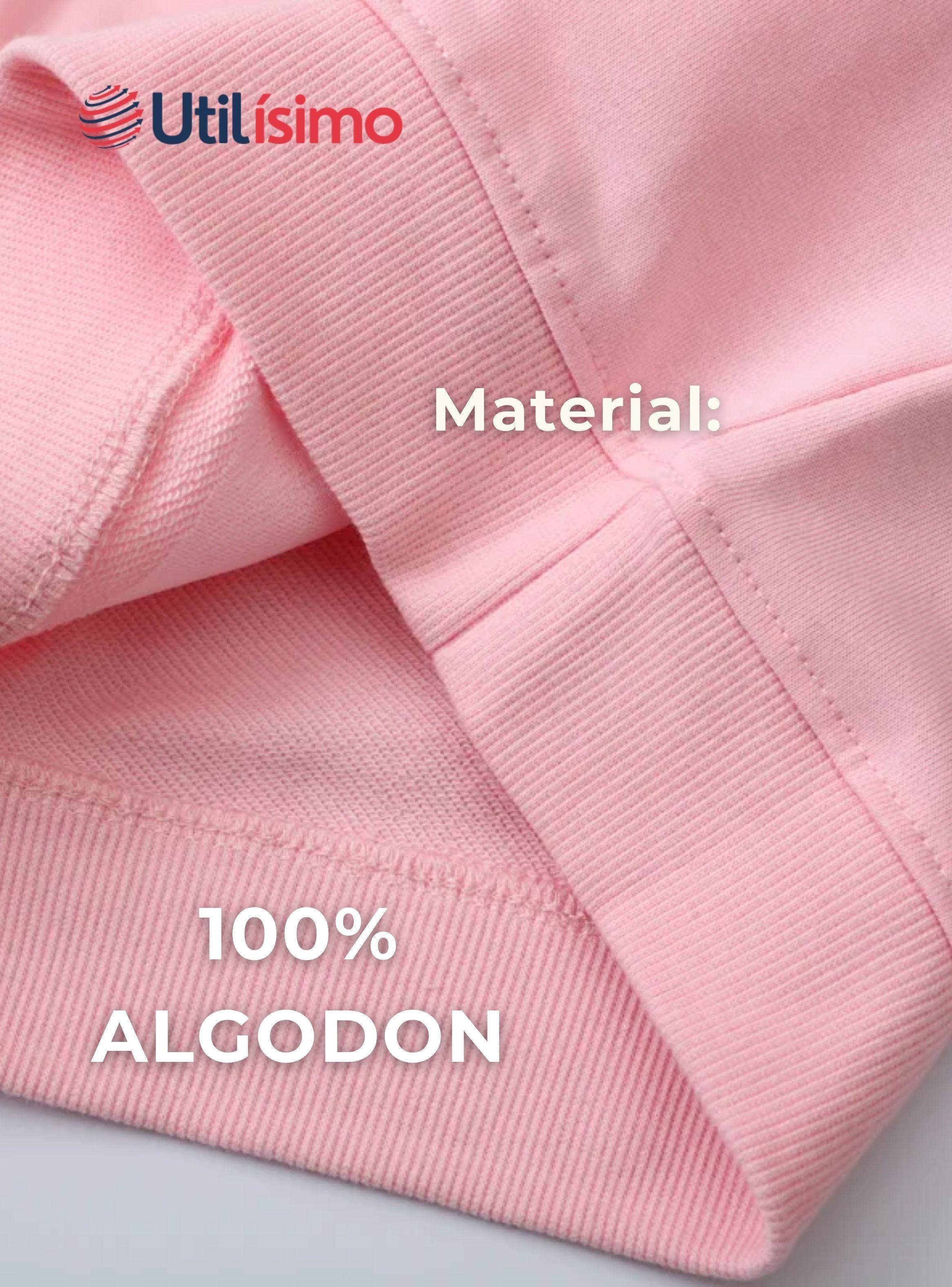 Polerón Alñgodon Cuello Redondo Niña Rosado Conejito-4