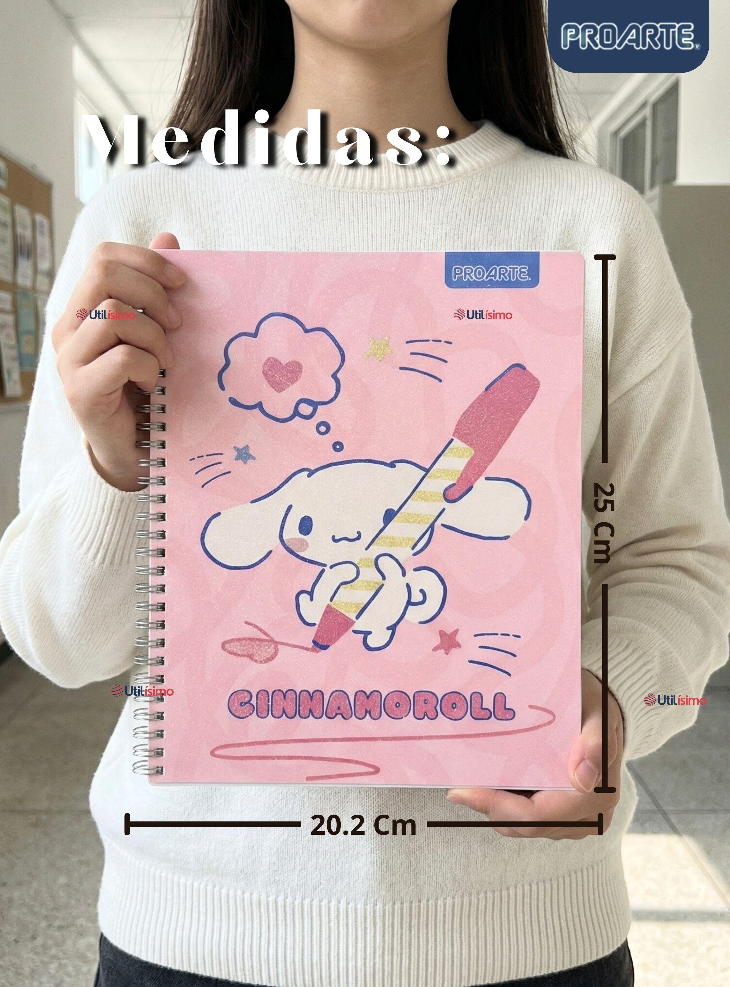 Pack 5 Cuadernos Universitarios Cinnamoroll 100 Hojas Proarte 7mm Diseños Surtidos-3