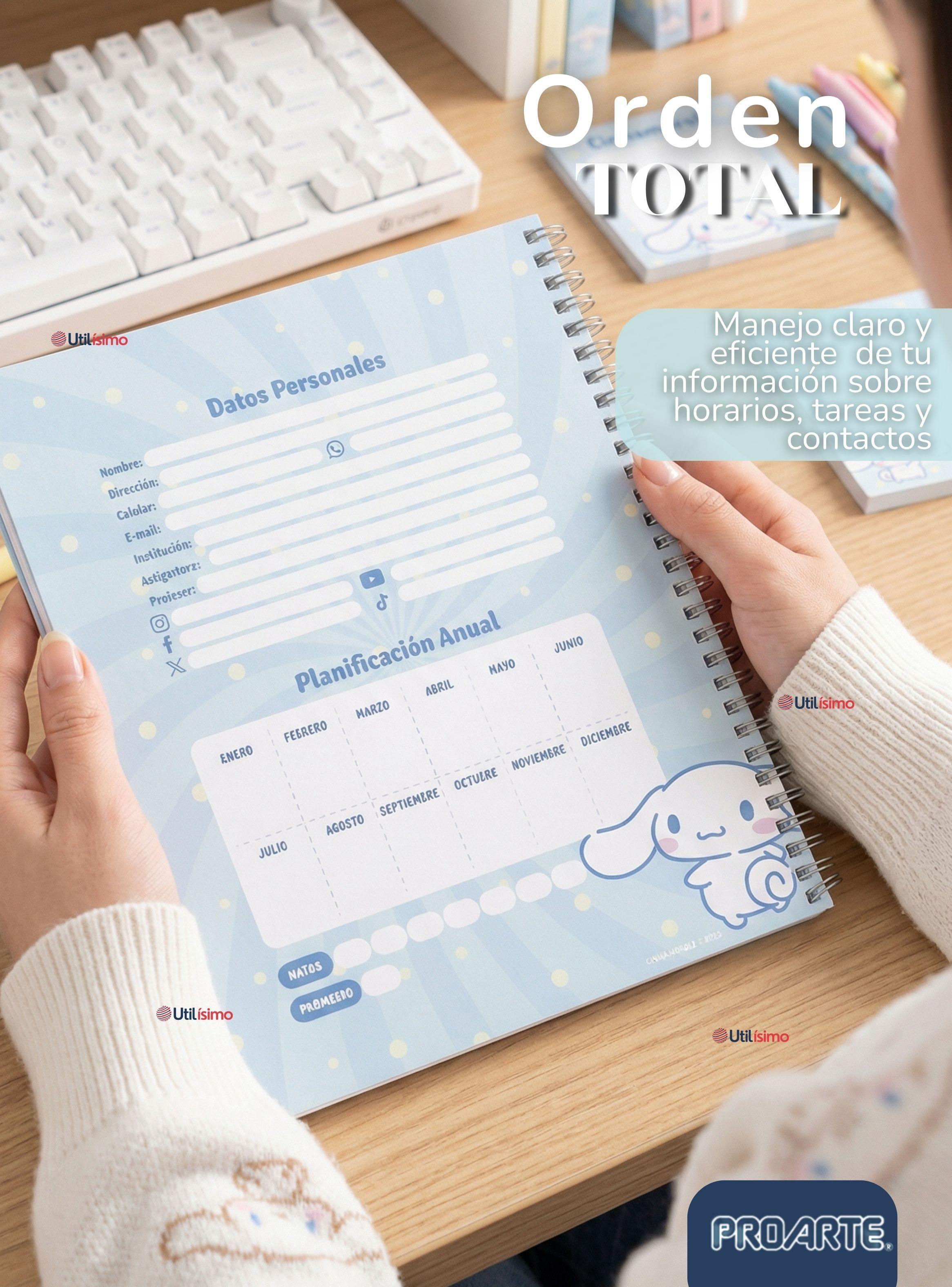 Pack 5 Cuadernos Universitarios Cinnamoroll 100 Hojas Proarte 7mm Diseños Surtidos-6