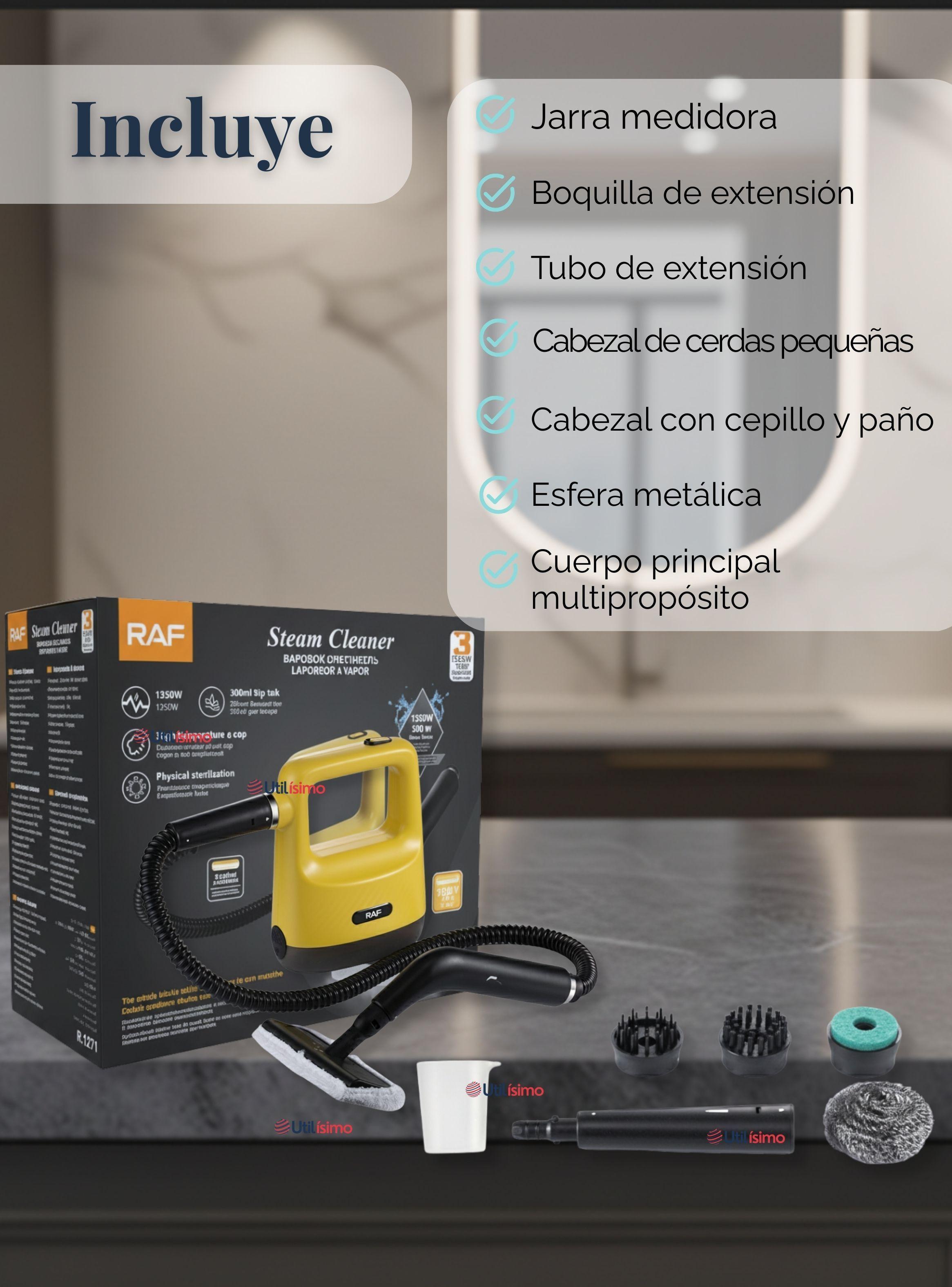 Limpiador De Vapor Multiuso Potencia de 1350w Color Amarillo-2