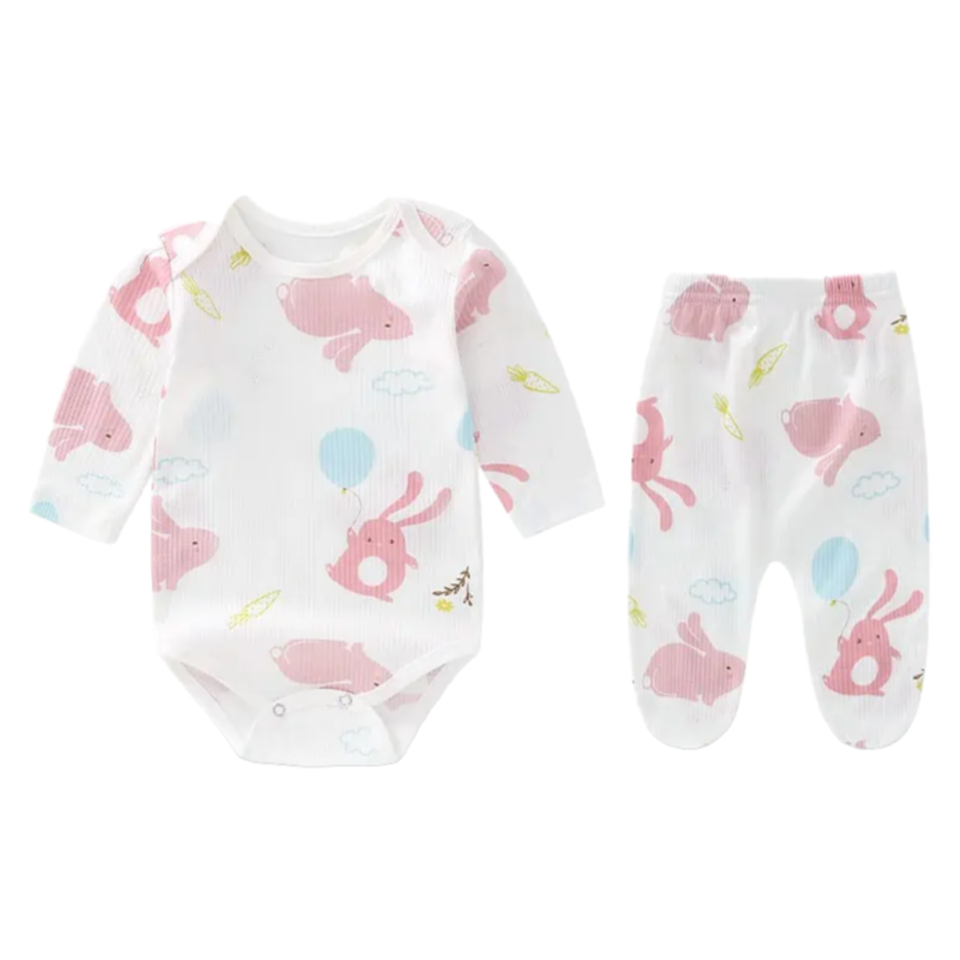 Conjunto 2 Piezas Bebé Niña Recién Nacido Jump Kids-0