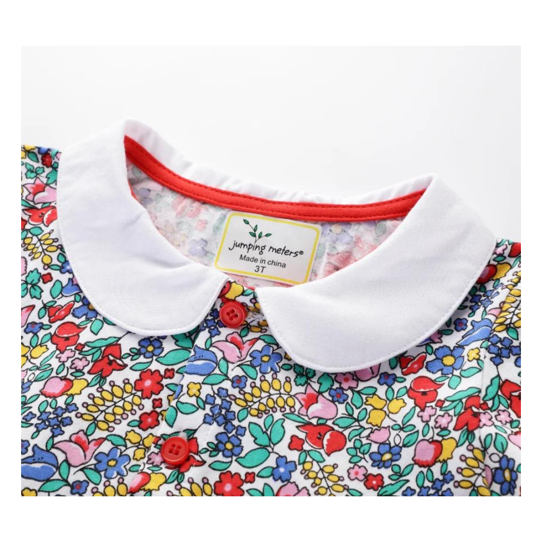 Vestido Manga Corta Niña Flores Multicolores Jump Kids-2